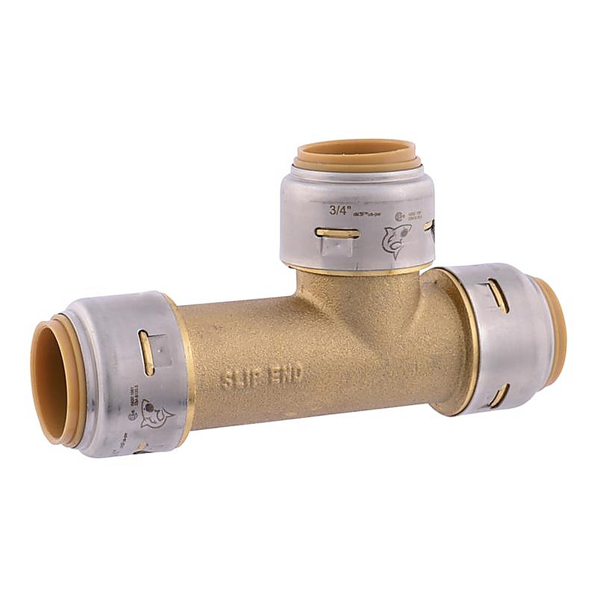 Sharkbite - UR3370A - Push to Connect 1/2 In. Barb Each X 1/2 In. D Brass Tee