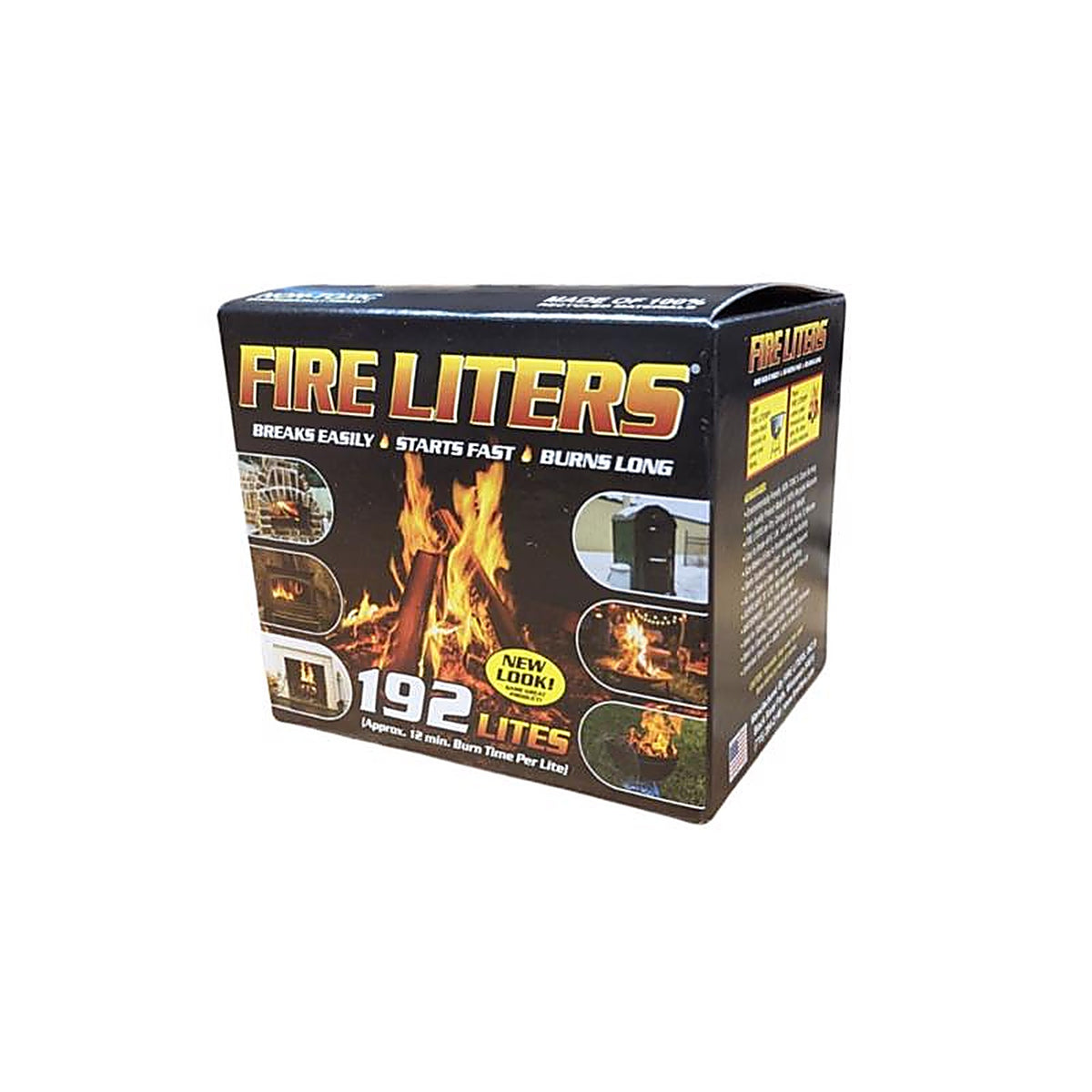 Fire Liters - 10192 - Wood Fiber Firestarter Log 12 Min 192 Pack