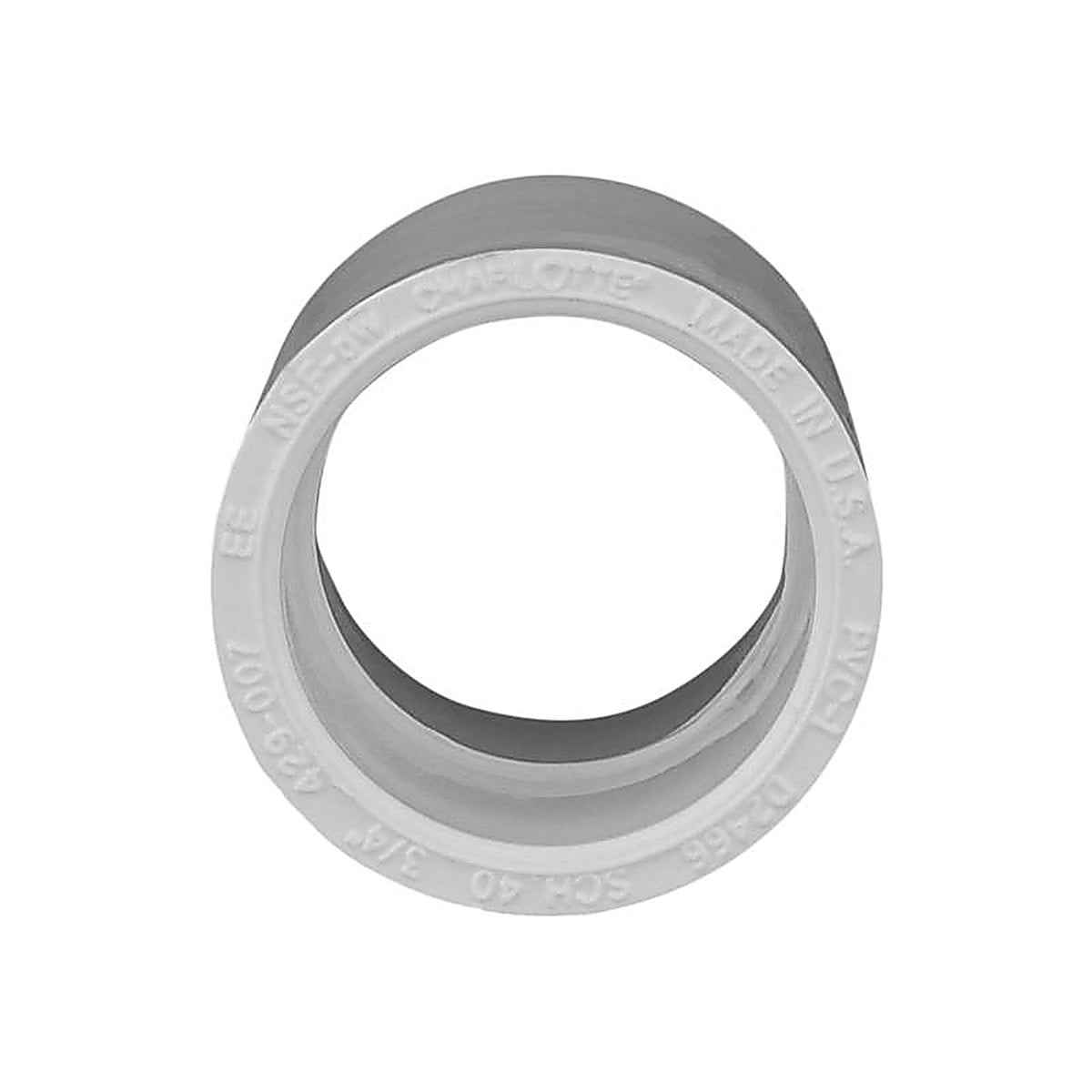 Charlotte Pipe PVC021000800 Schedule 40 3/4 in. Slip x 3/4 in. Dia. Slip PVC Coupling