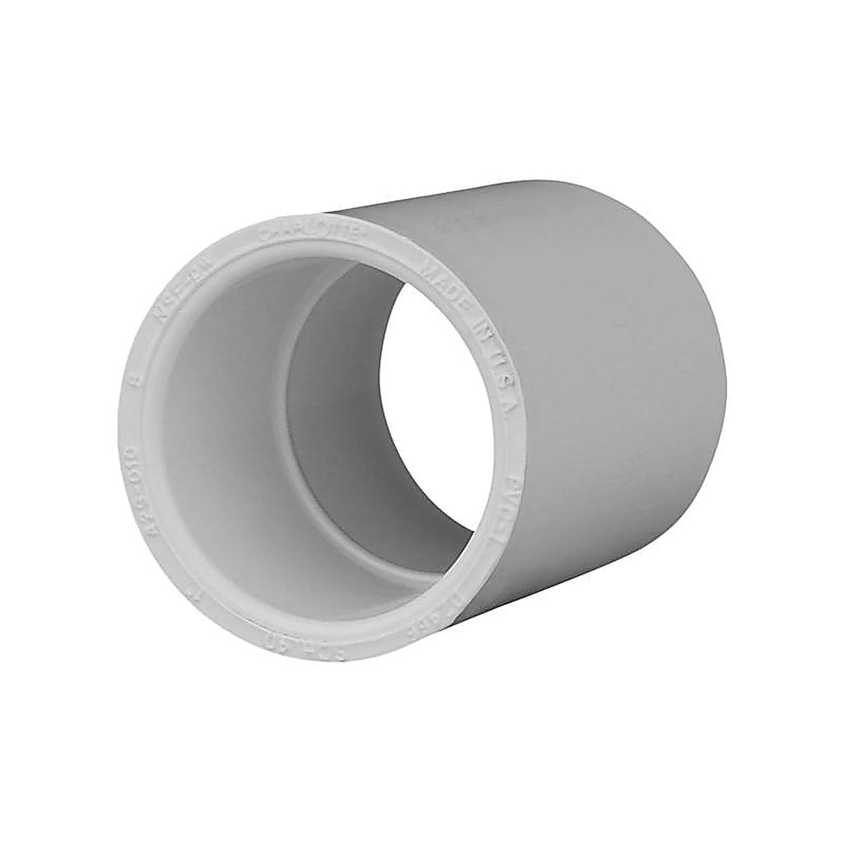 Charlotte Pipe PVC021001000 Schedule 40 1 in. Slip x 1 in. Dia. Slip PVC Coupling