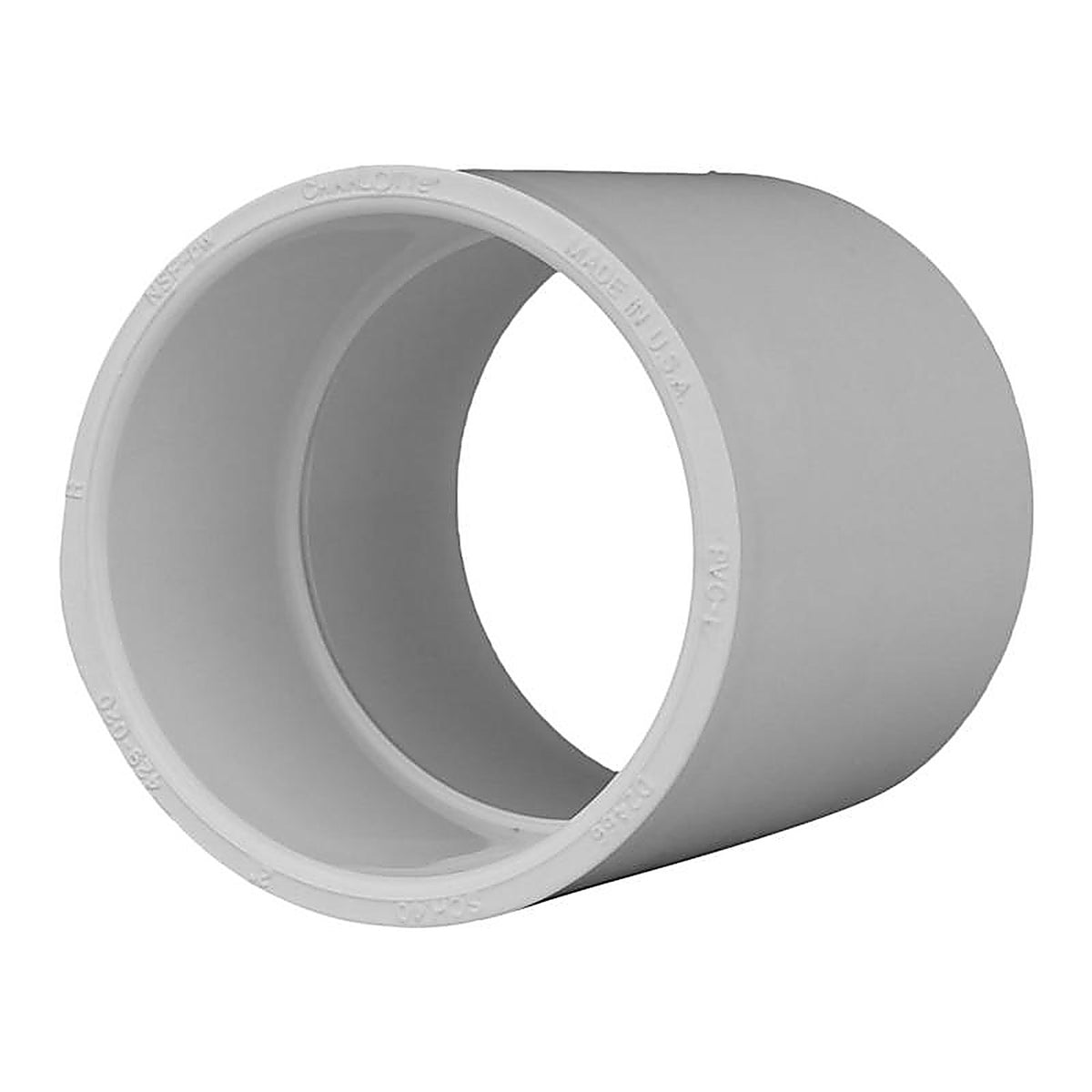 Charlotte Pipe PVC021001600 Schedule 40 2 in. Slip x 2 in. Dia. Slip PVC Coupling