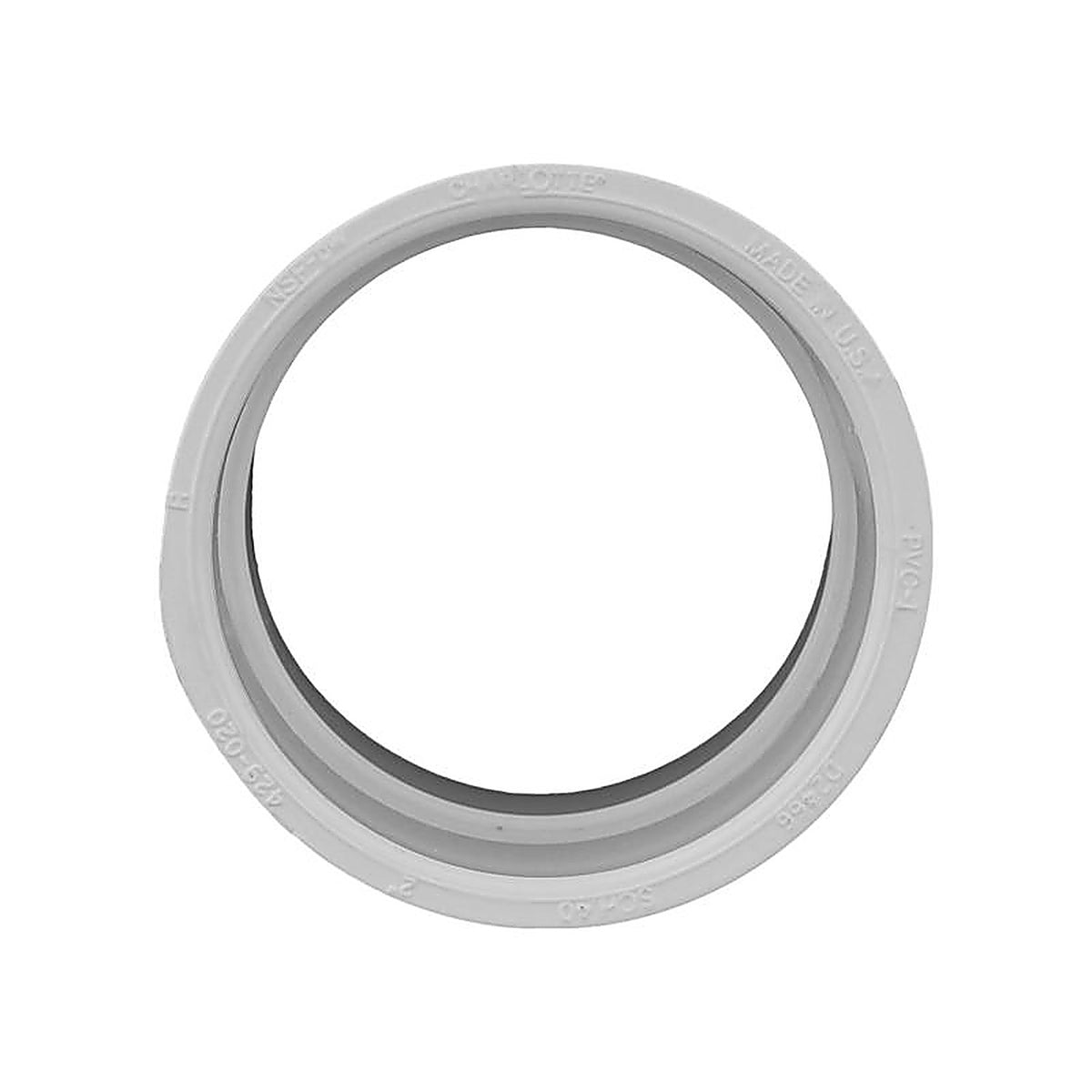 Charlotte Pipe PVC021001600 Schedule 40 2 in. Slip x 2 in. Dia. Slip PVC Coupling