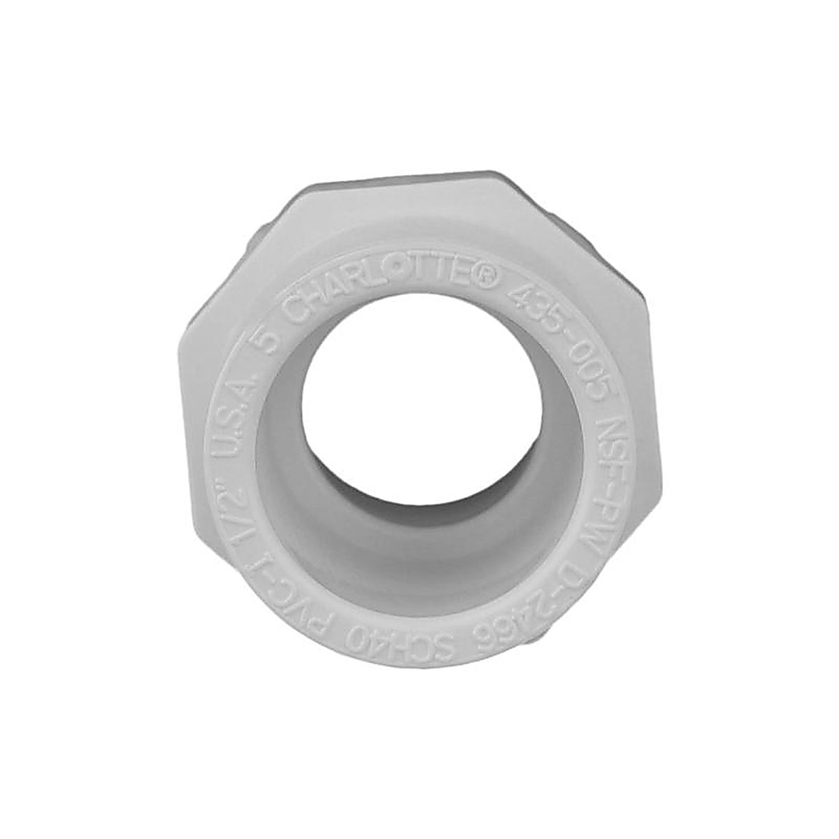 Charlotte Pipe PVC021010600 Schedule 40 1/2 in. Slip x 1/2 in. Dia. FPT PVC Adapter