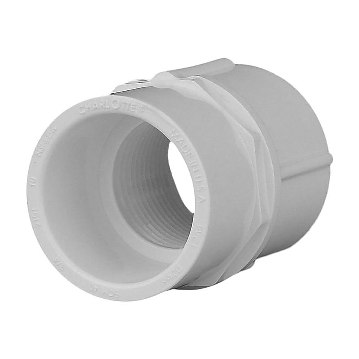 Charlotte Pipe PVC021010800 Schedule 40 3/4 in. Slip x 3/4 in. Dia. FPT PVC Adapter