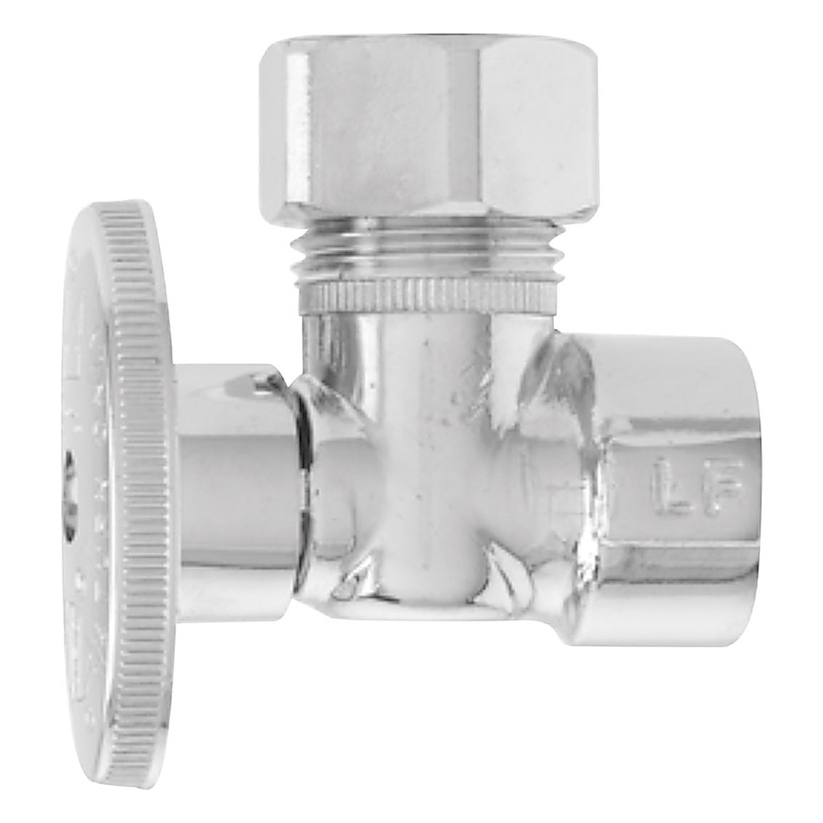 Keeney 2050PCLF 1/2 in. FIP in. X 7/16 in. Compression Brass Angle Valve