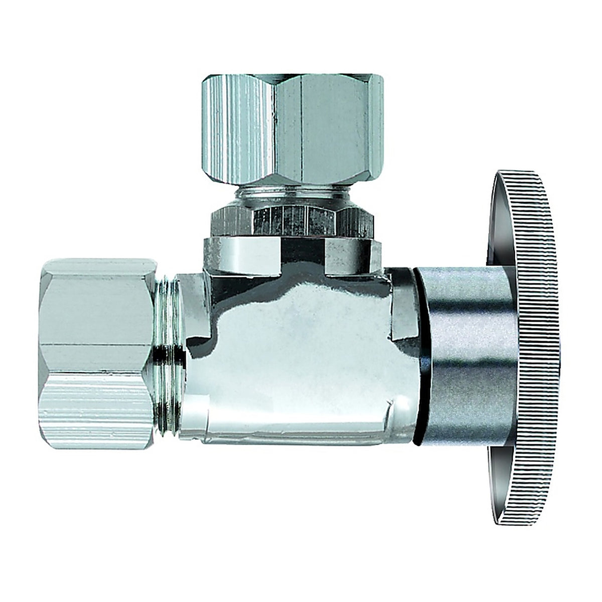 Keeney 2623PCLF 5/8 in. Compression x 1/2 in. Compression Brass Angle Valve