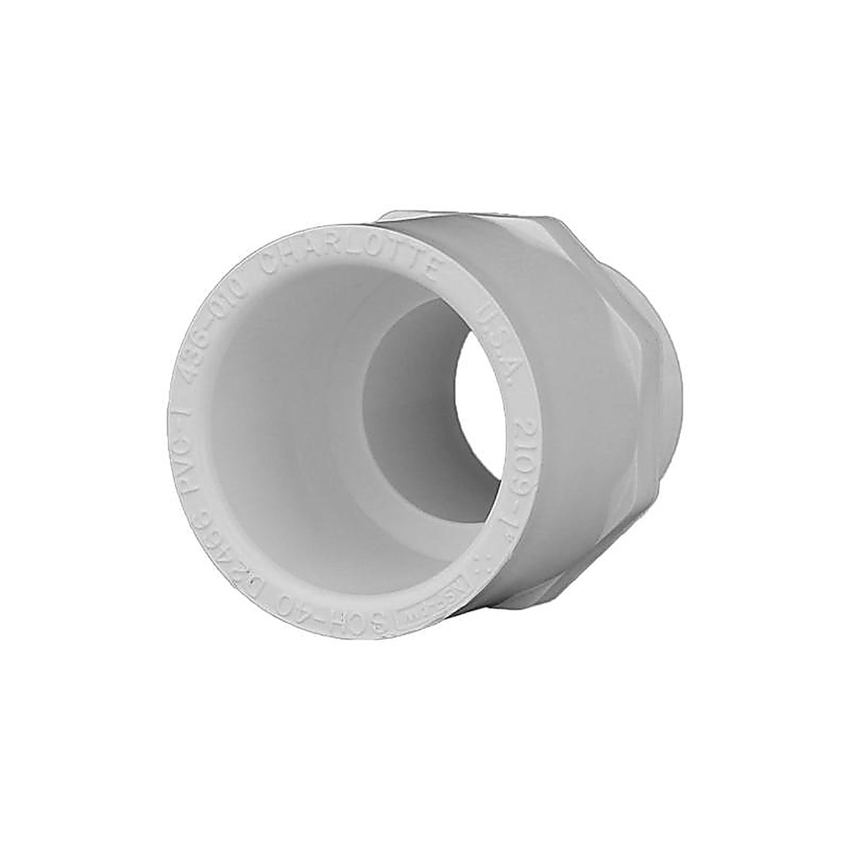 Charlotte Pipe PVC021091000 Schedule 40 1 in. Slip x 1 in. Dia. MPT PVC Adapter
