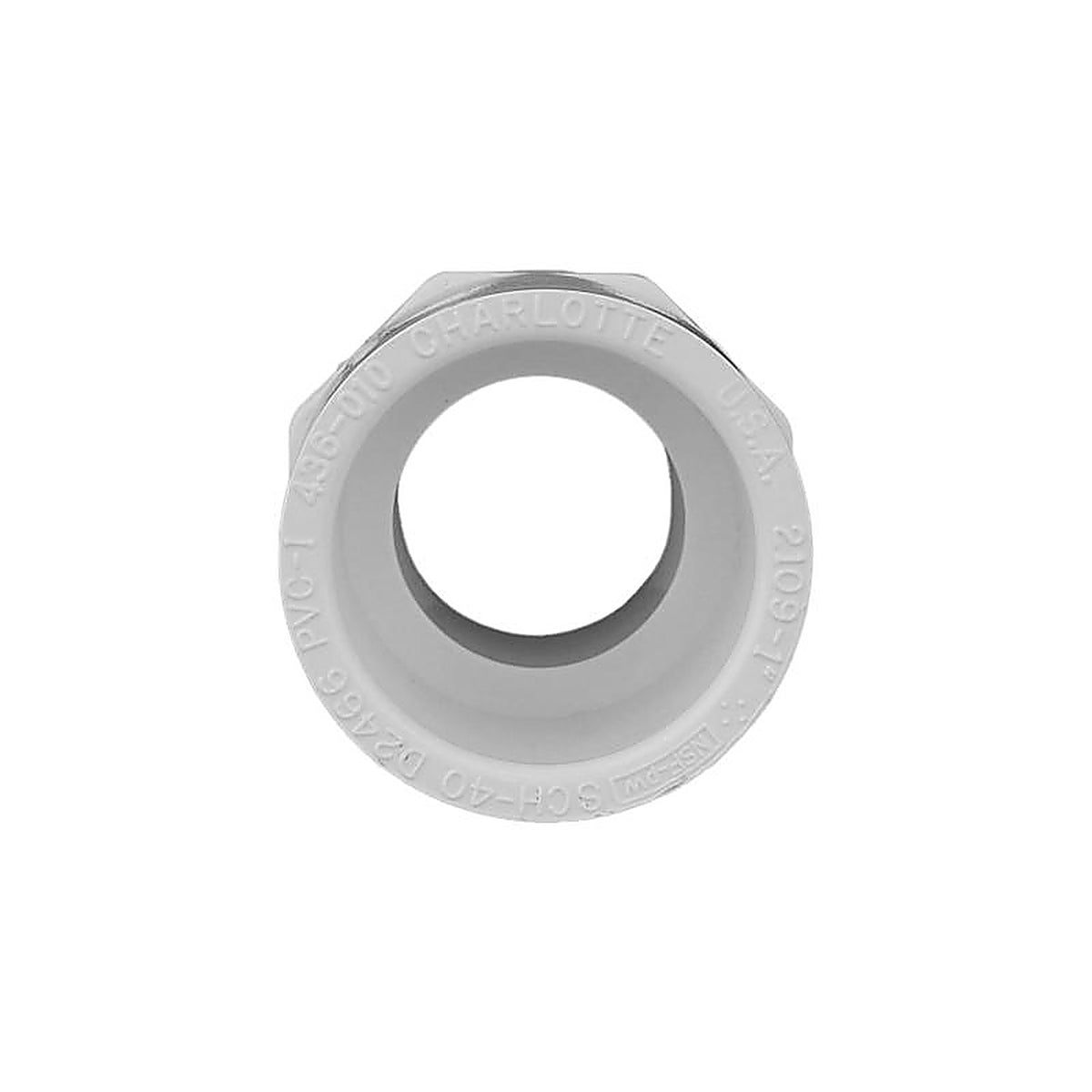 Charlotte Pipe PVC021091000 Schedule 40 1 in. Slip x 1 in. Dia. MPT PVC Adapter