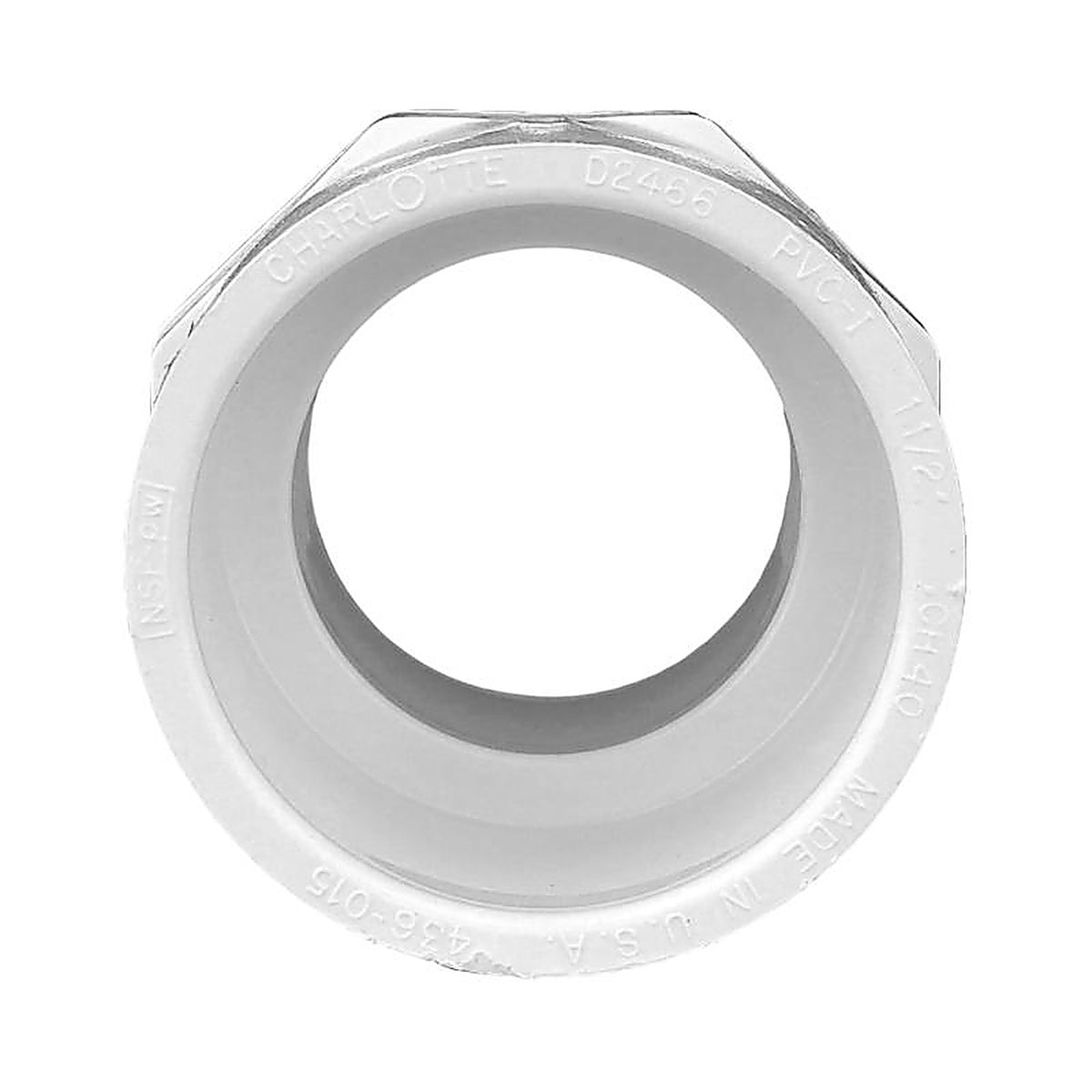 Charlotte Pipe PVC021091400 Schedule 40 1-1/2 in. Slip x 1-1/2 in. Dia. MPT PVC Adapter