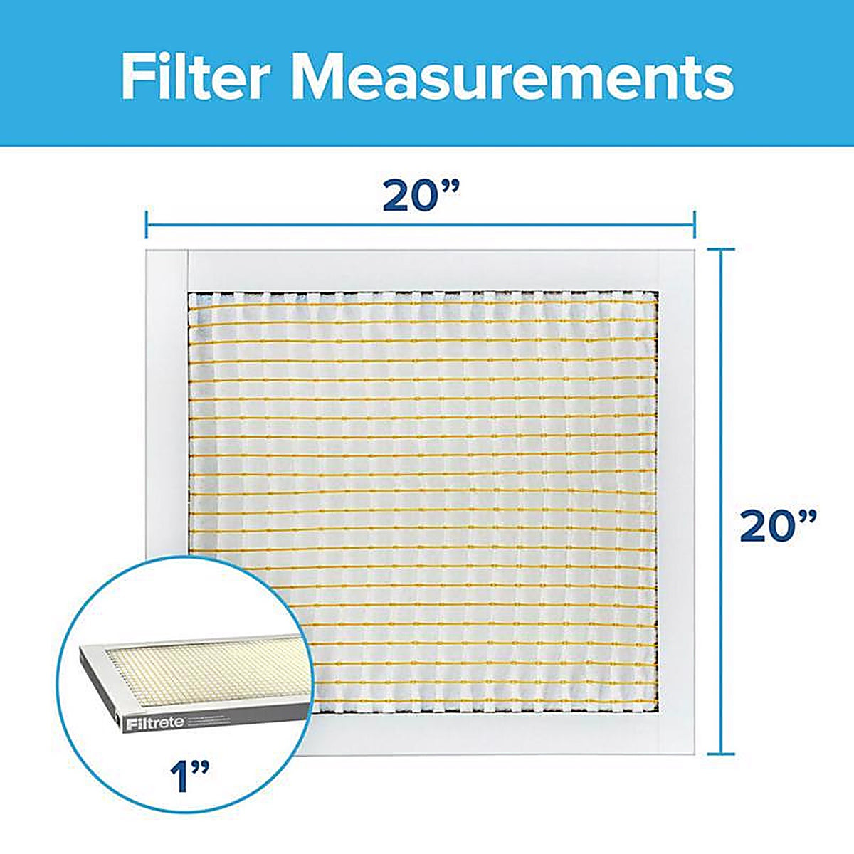 3M 302-4 Filtrete 20 in. W X 20 in. H X 1 in. D 5 MERV Pleated Filter Dust 1 pk
