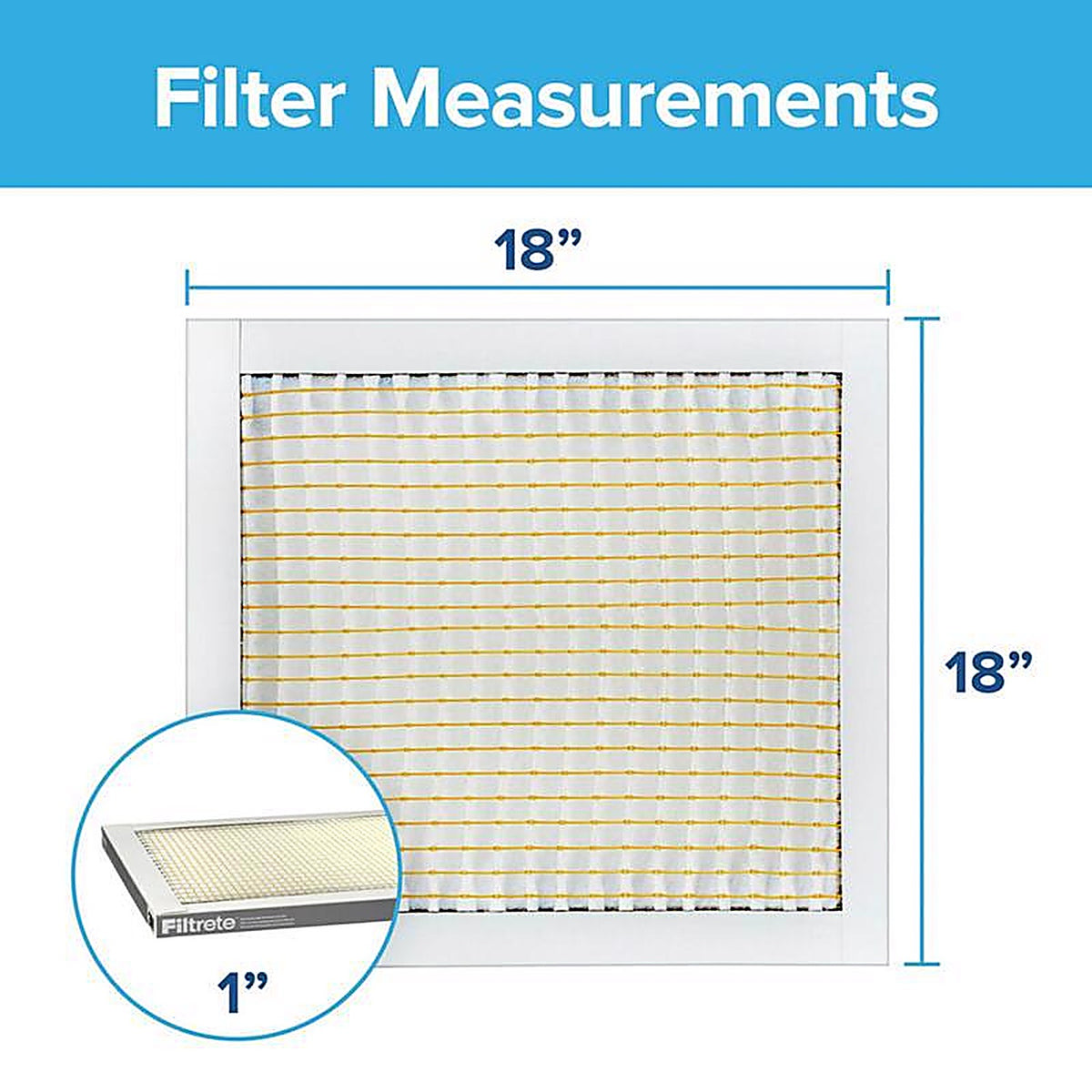Filtrete - 317-4 - 18 In. W X 18 In. H X 1 In. 300 Mpr Pleated Filter Dust 1 Pack