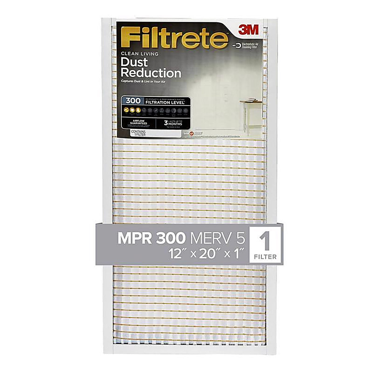 3M 319-4 Filtrete 12 in. W X 20 in. H X 1 in. D 7 MERV Pleated Air Filter 1 pk
