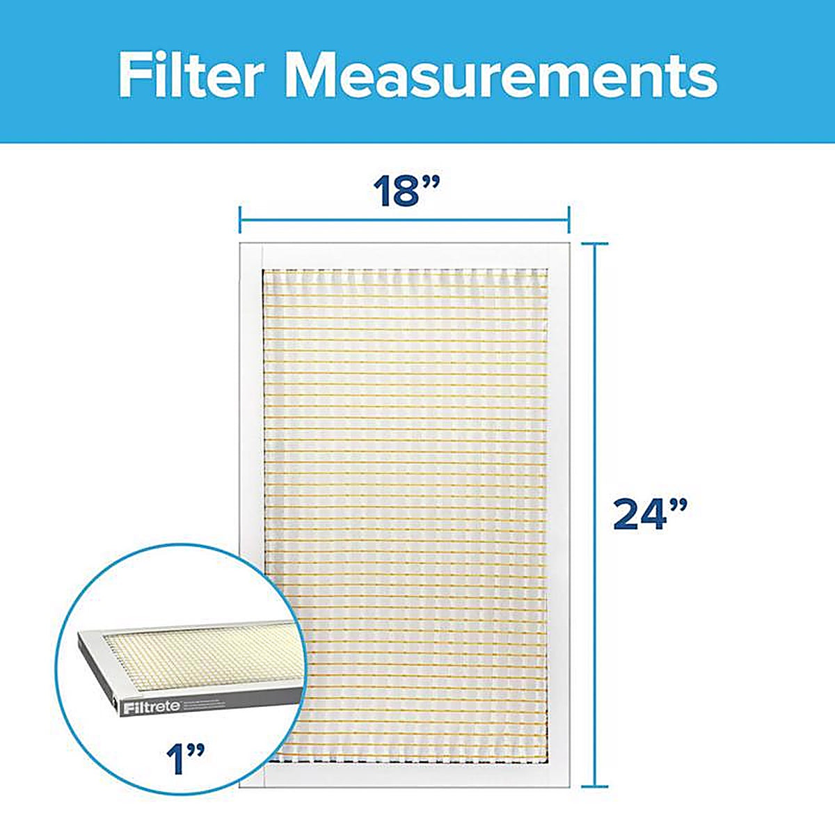 3M 321-4 Filtrete 18 in. W X 24 in. H X 1 in. D 7 MERV Pleated Air Filter 1 pk