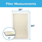 Filtrete - 326-4 - 20 In. W X 24 In. H X 1 In. 300 Mpr Pleated Filter Dust 1 Pack