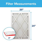 3M 9826-4 Filtrete 20 in. W X 24 in. H X 1 in. D 11 MERV Pleated Allergen Air Filter 1 pk