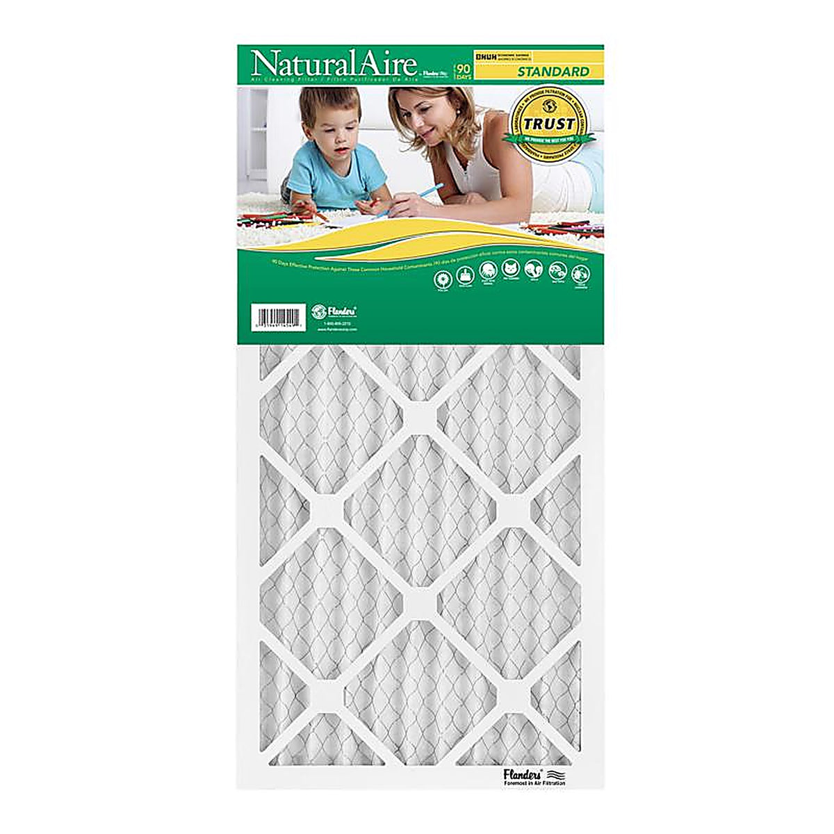 NaturalAire 84858.011225 12 in. W X 25 in. H X 1 in. D Synthetic 8 MERV Pleated Air Filter 1 pk