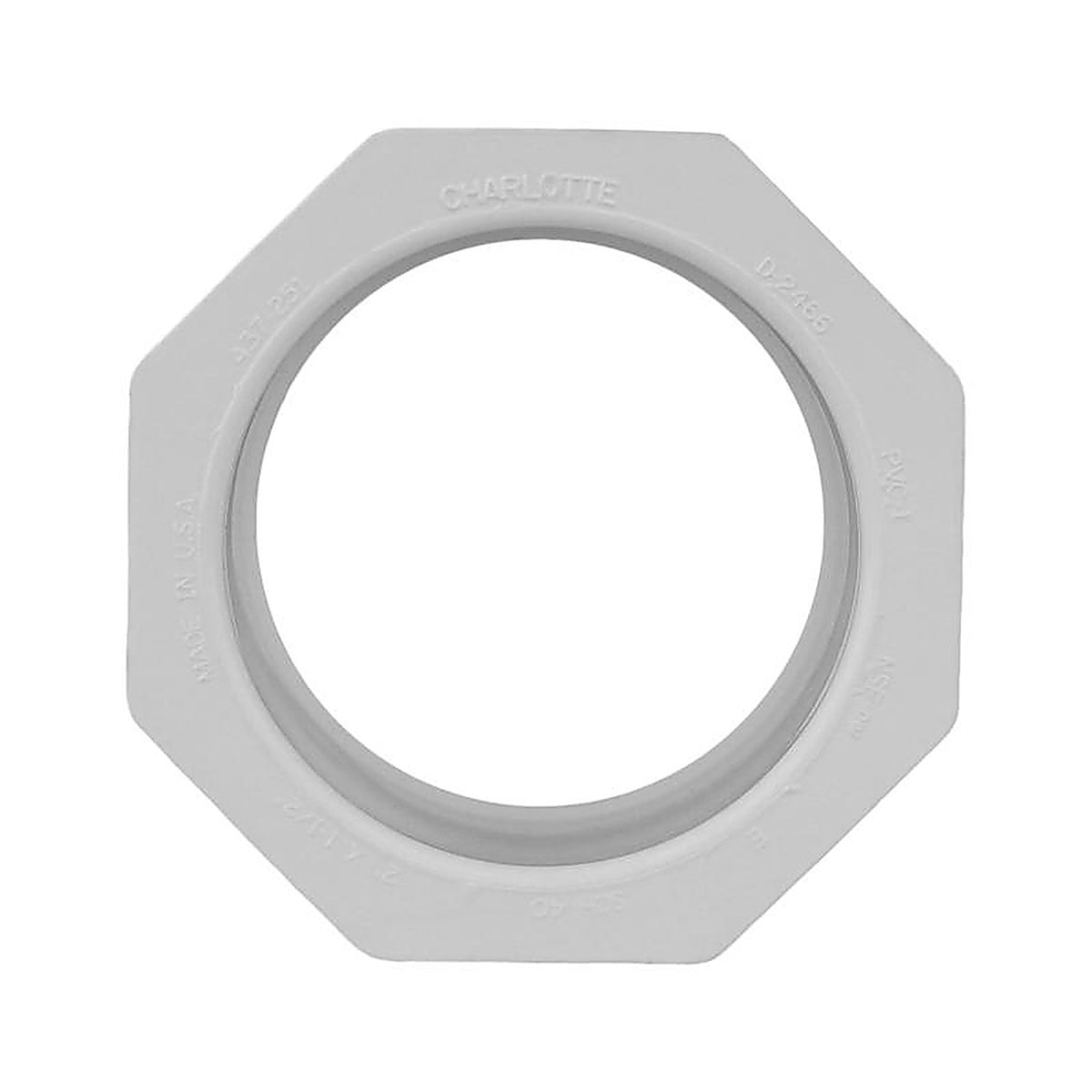 Charlotte Pipe PVC021071400 Schedule 40 2 in. Slip x 1-1/2 in. Dia. Slip PVC Reducing Bushing