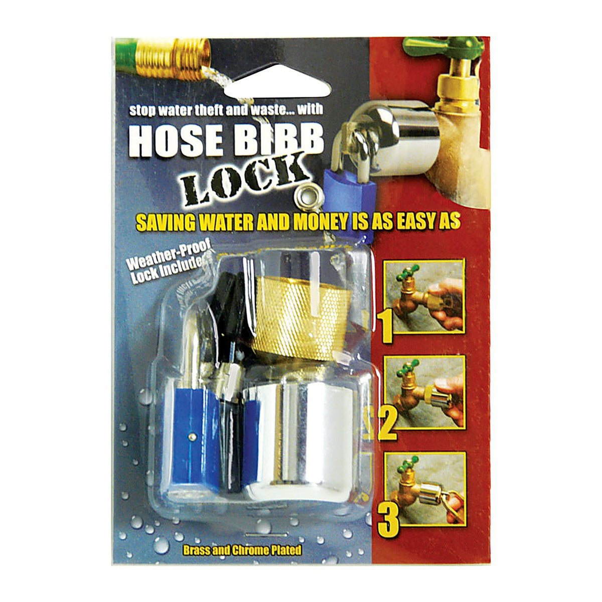 Conservco - DSL-2 - 3/4 In. Hose MPT Anti-Siphon Brass Hose Bibb Lock with Padlock