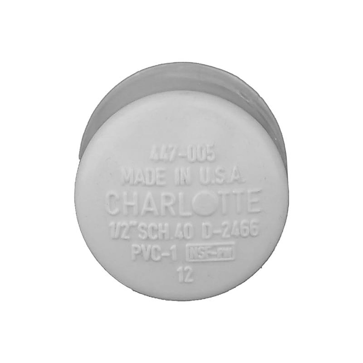 Charlotte Pipe PVC021160600 Schedule 40 1/2 in. Slip PVC Cap