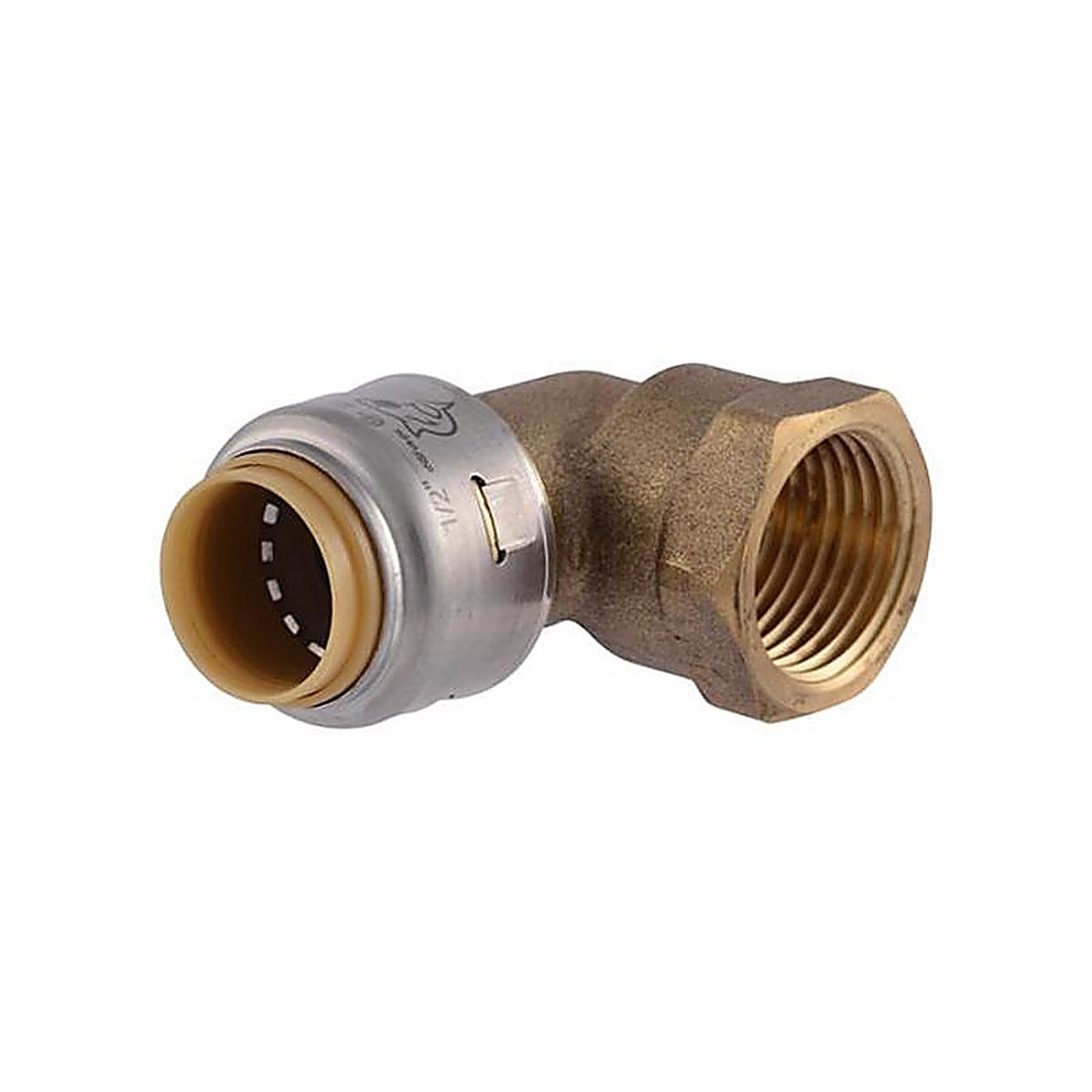 SharkBite U308LFA 1/2 in. Push x 1/2 in. Dia. FPT Brass Elbow