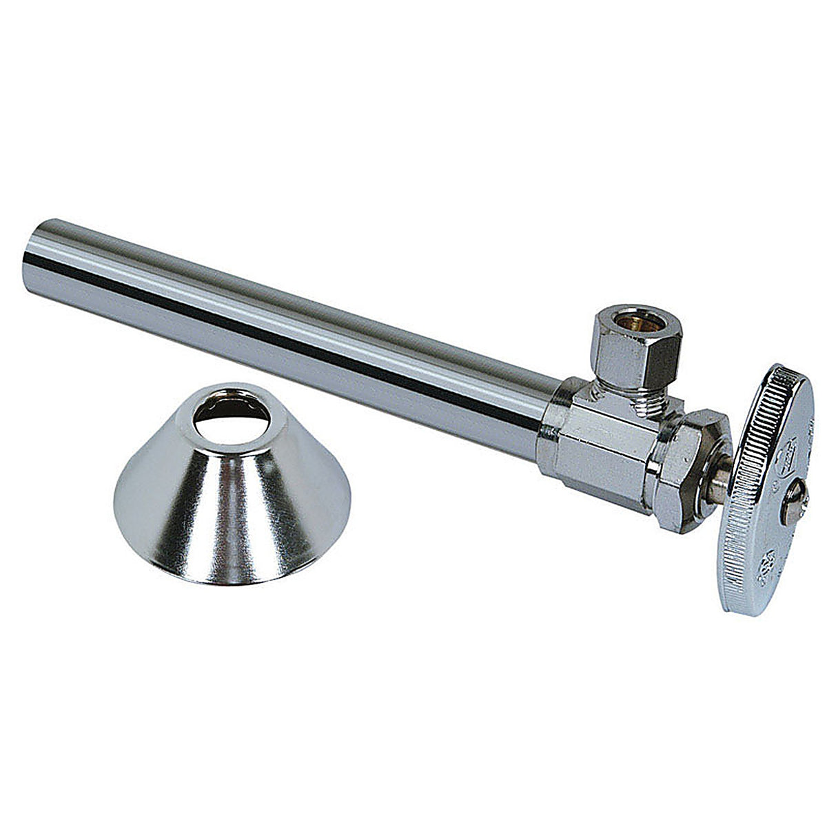 Brasscraft - CS40BX C1 - 1/2 In. FPT Outlets X 3/8 In. MPT Brass Shut-Off Valve