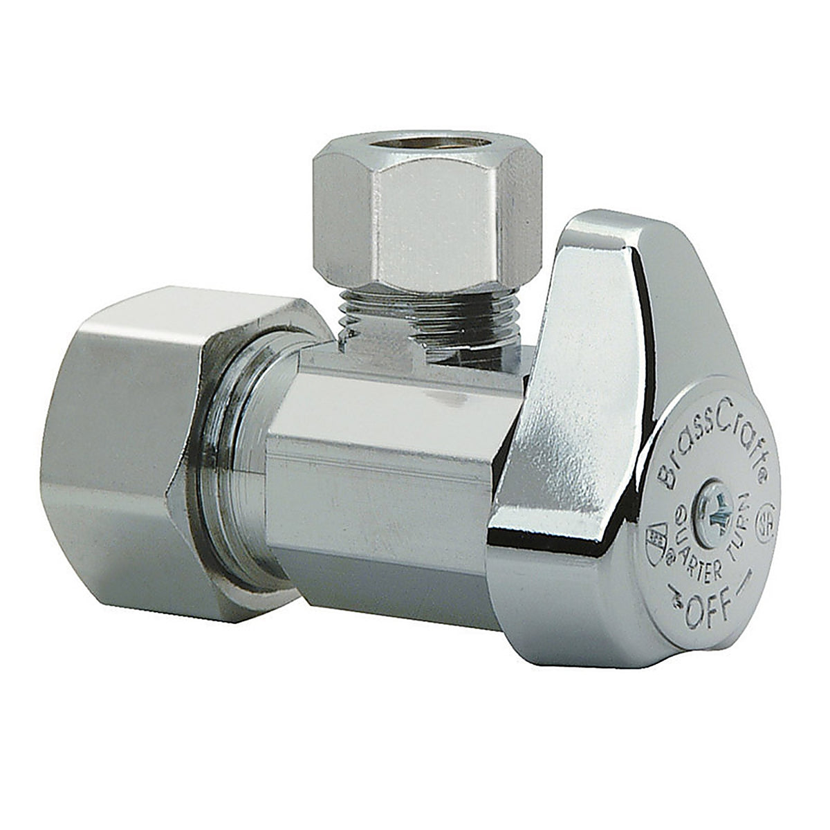 Brasscraft G2CR19XC1 1/2 in. Compression x 3/8 in. Compression Brass Angle Stop Valve