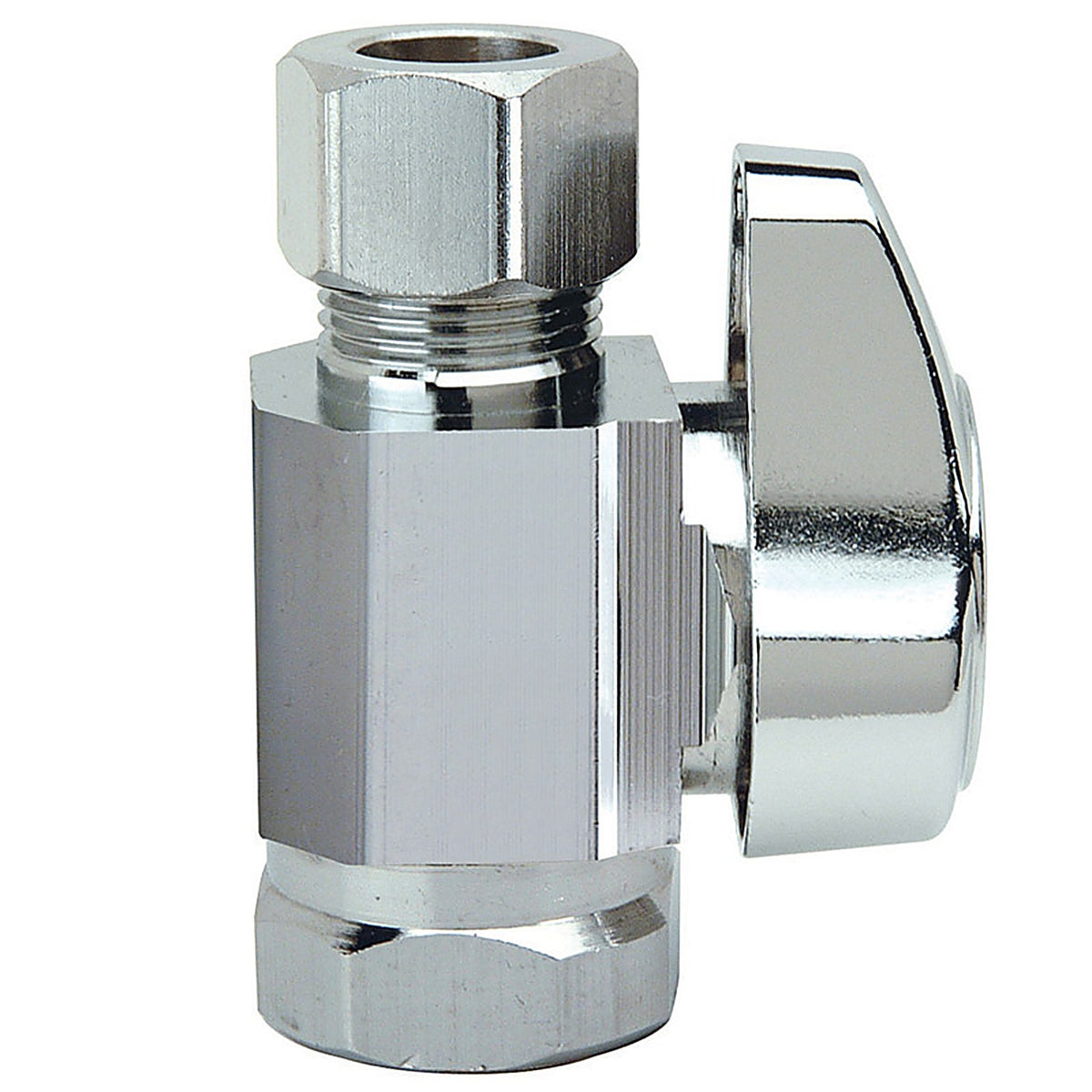 Brasscraft - G2R10X C1 - 3/8 In. Fip Inlet In. X 3/8 In. Compression Outlets Brass Shut-Off Valve