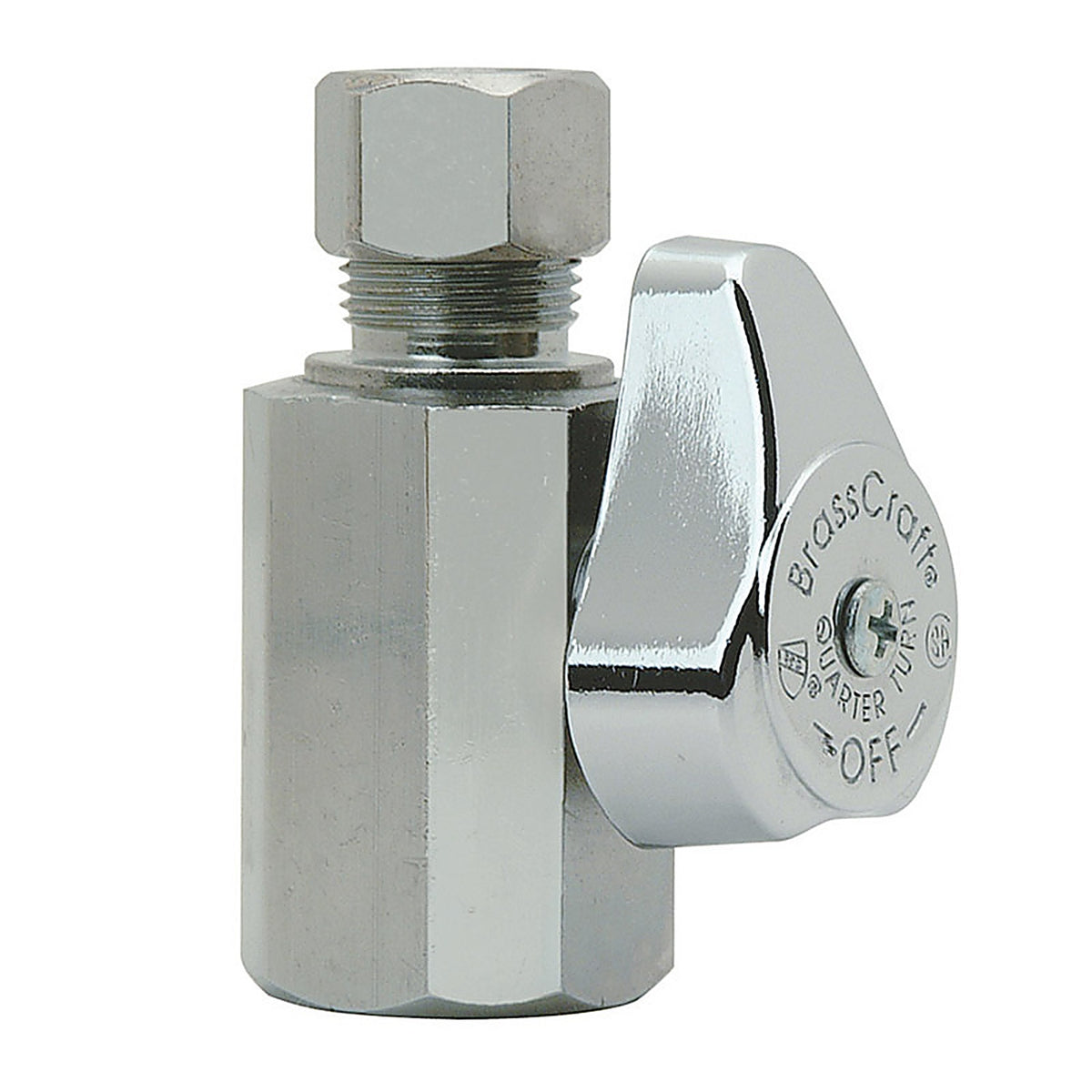 Brasscraft G2R12XC1 1/2 in. FPT x 3/8 in. MPT Brass Shut-Off Valve