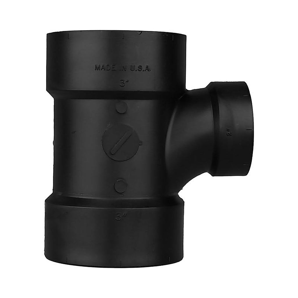 Charlotte Pipe ABS004011400 3 in. Hub x 2 in. Dia. Hub ABS Sanitary Tee