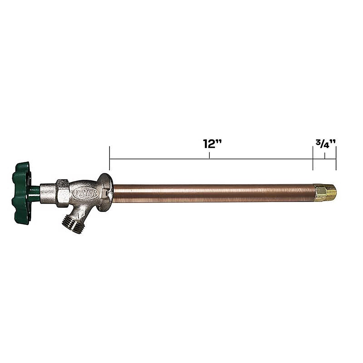 Prier - C-134D12-BULK - C-134 Series 1/2 In. MPT X 1/2 In. Sweat Brass Freezeless Wall Hydrant
