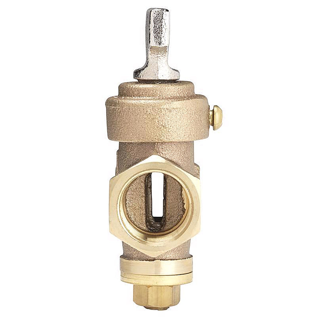 Homewerks - 225-2-12 - 1/2 In. Fip X 1/2 In. Fip Bronze Ground Key Stop & Drain Valve