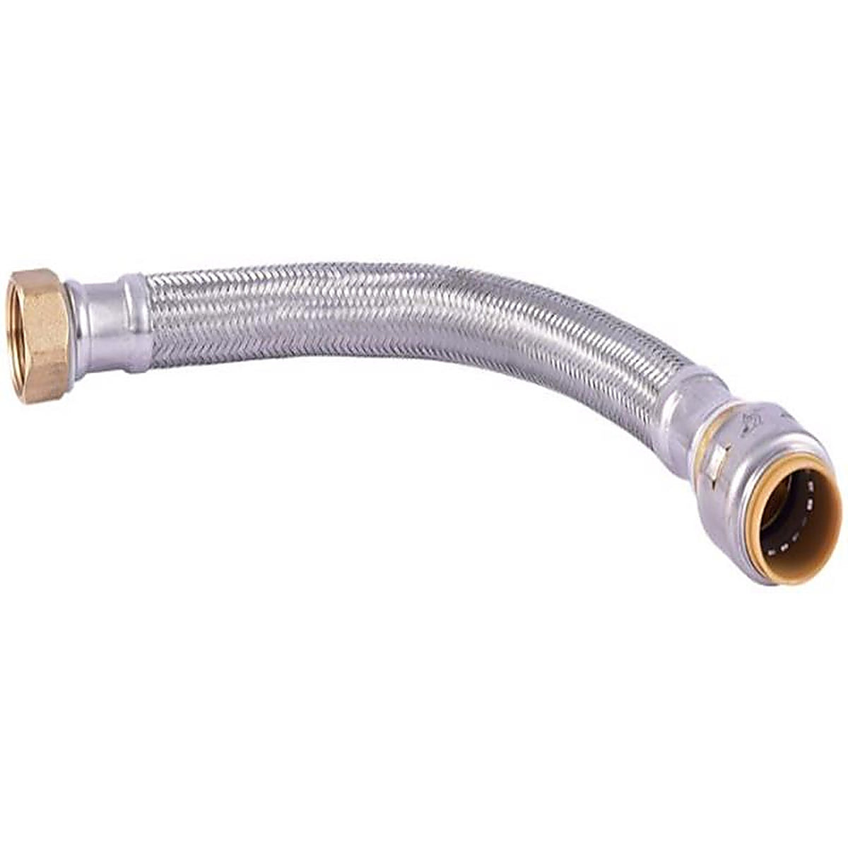 SharkBite U3088FLEX18LF 3/4 in. Push Fit x 3/4 in. Dia. FIP 18 in. Stainless Steel Supply Line