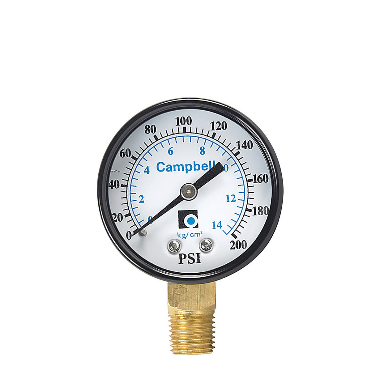Campbell PG2T-NL Pressure Gauge 200 psi