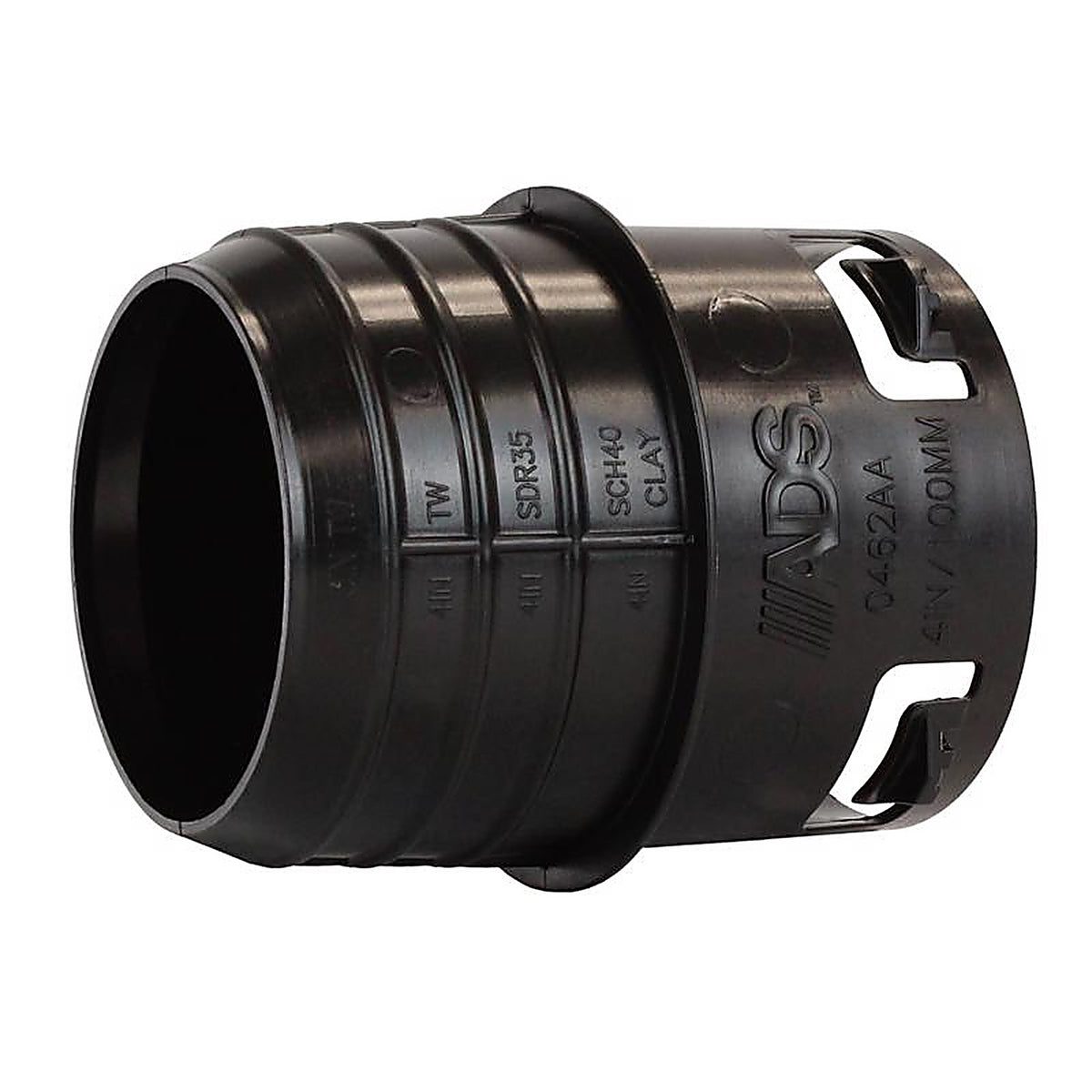 Advanced Drainage Systems 0462AA 4 in. Slip x 4 in. Dia. Slip Polyethylene Corrugated-to-Clay Pipe Adapter