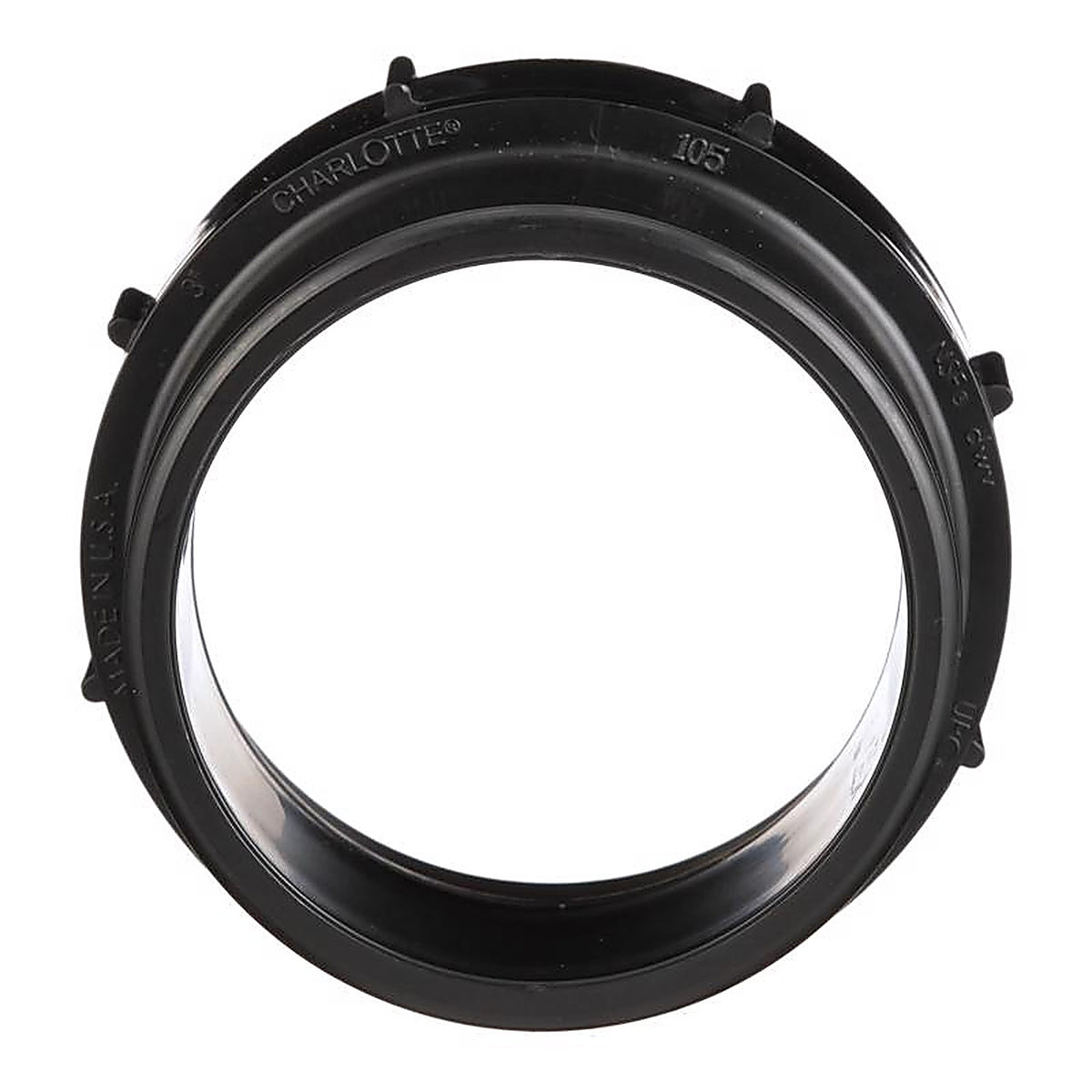 Charlotte Pipe ABS001051200 4 in. Spigot x 4 in. Dia. FPT ABS Cleanout