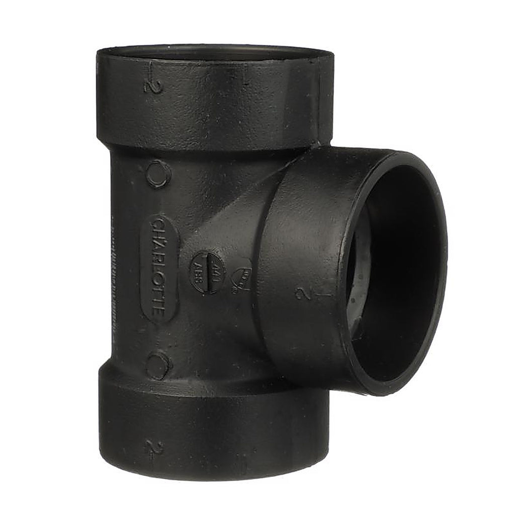 Charlotte Pipe ABS004410800 2 in. Hub x 2 in. Dia. Hub ABS Vent Tee