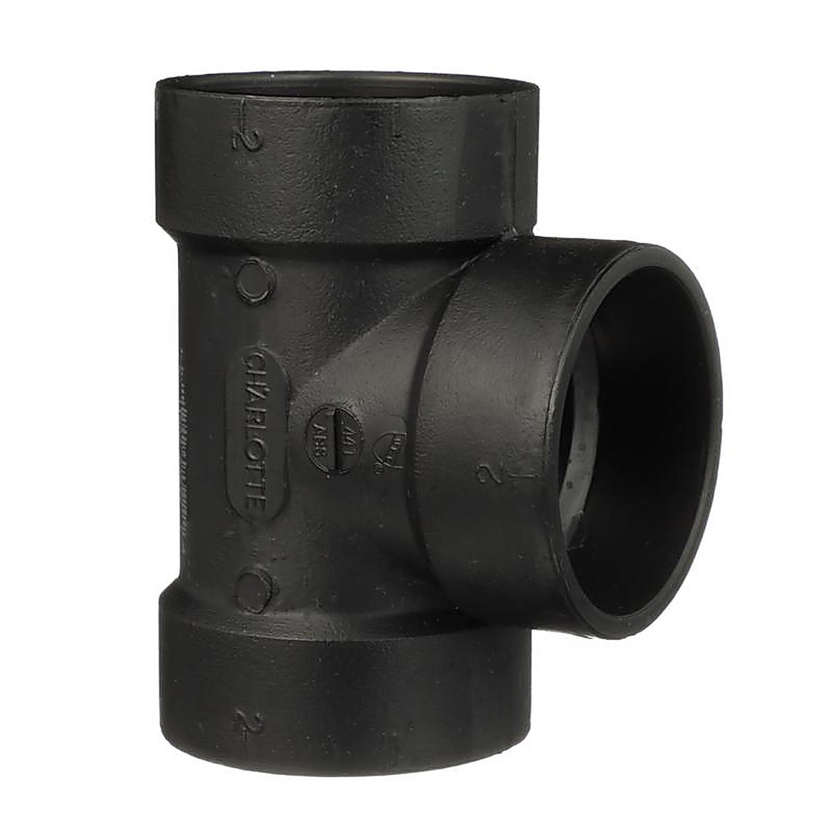 Charlotte Pipe ABS004410800 2 in. Hub x 2 in. Dia. Hub ABS Vent Tee