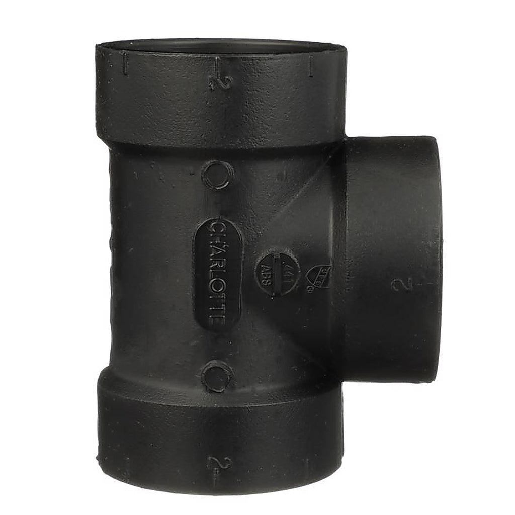Charlotte Pipe ABS004410800 2 in. Hub x 2 in. Dia. Hub ABS Vent Tee