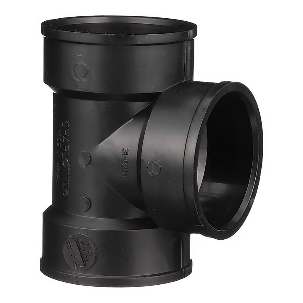 Charlotte Pipe ABS004411000 3 in. Hub x 3 in. Dia. Hub ABS Vent Tee