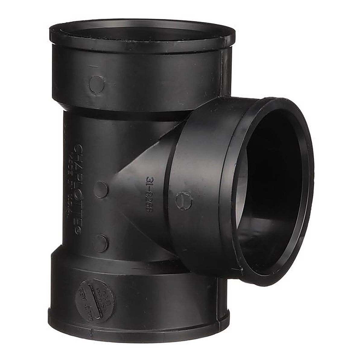 Charlotte Pipe ABS004411000 3 in. Hub x 3 in. Dia. Hub ABS Vent Tee