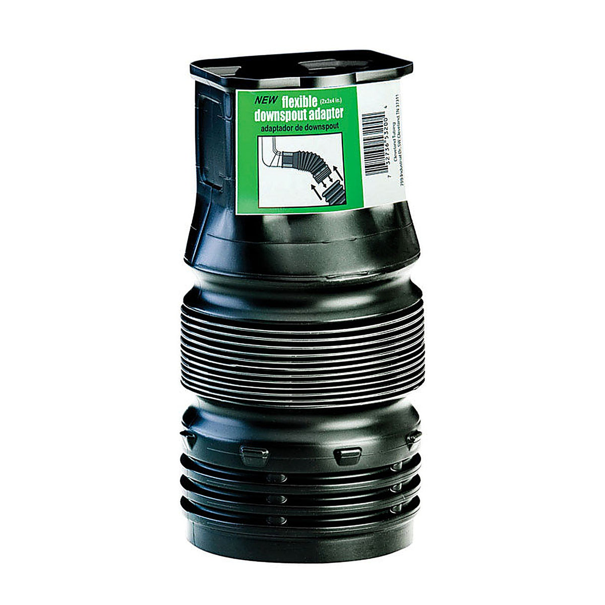 Flex-Drain - ADP53202 - Press X 4 In. D Press Polypropylene 8 In. Downspout Adapter 1 Pack