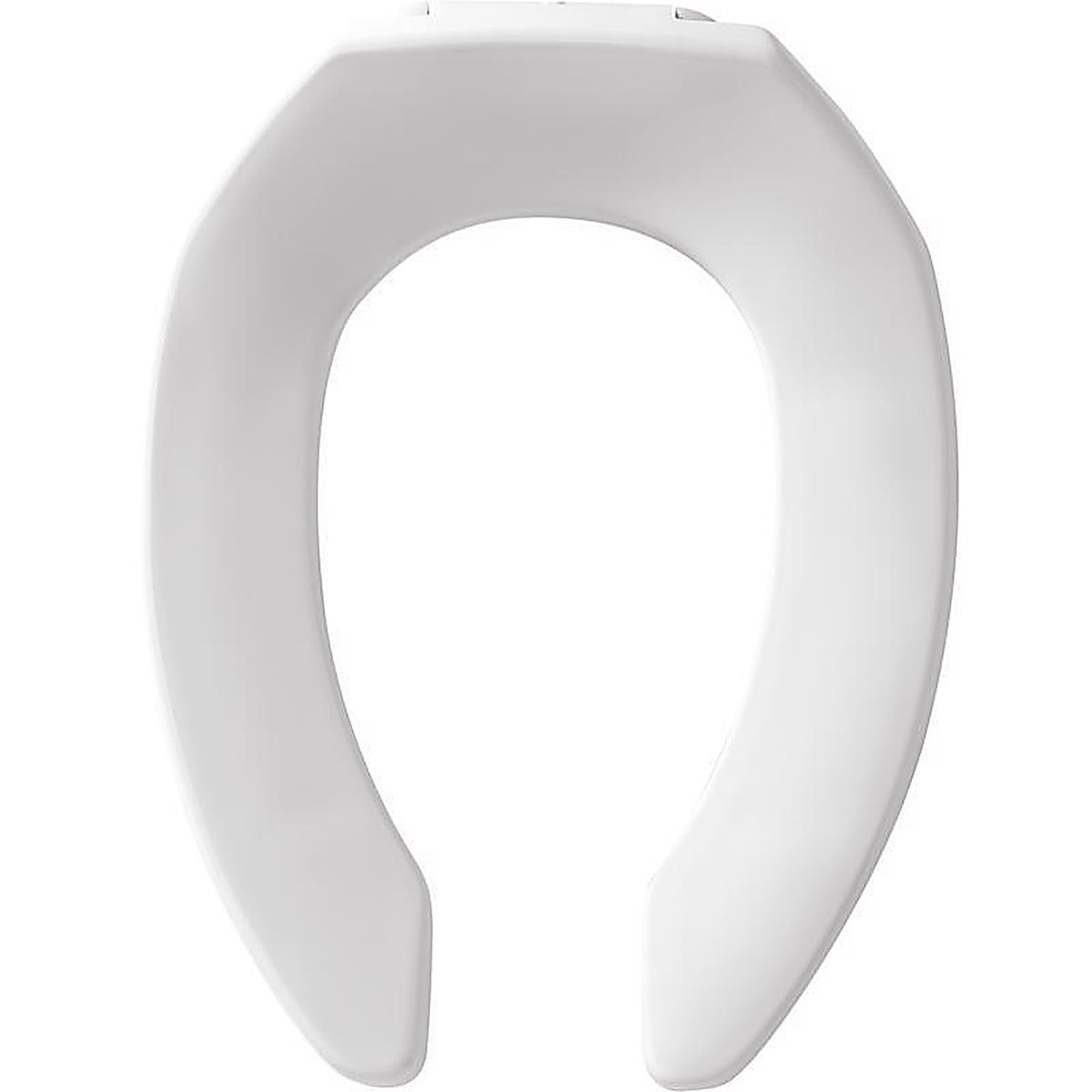 Bemis 1955CT-000 Commerical Fastening System Elongated White Plastic Toilet Seat