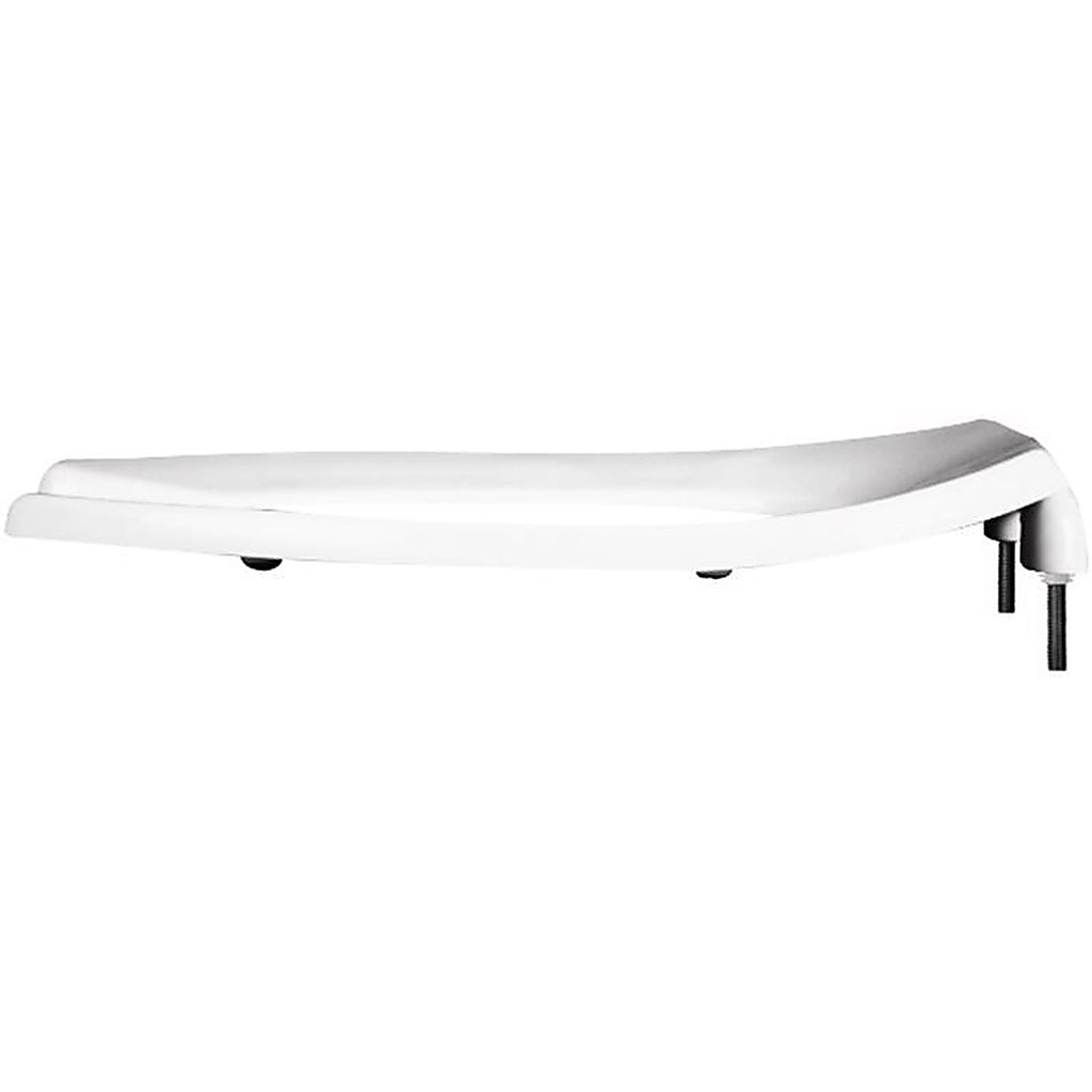 Bemis 1955CT-000 Commerical Fastening System Elongated White Plastic Toilet Seat