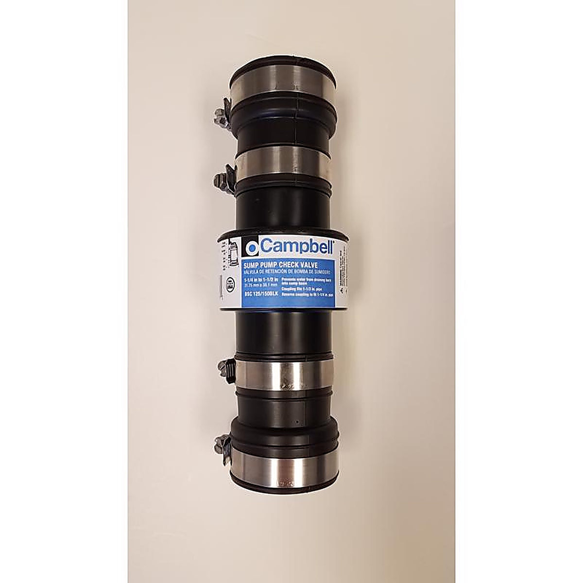 Campbell - BSC 125/150BLK - 1-1/2 In. D X 1-1/4 In. D Plastic Swing Check Valve