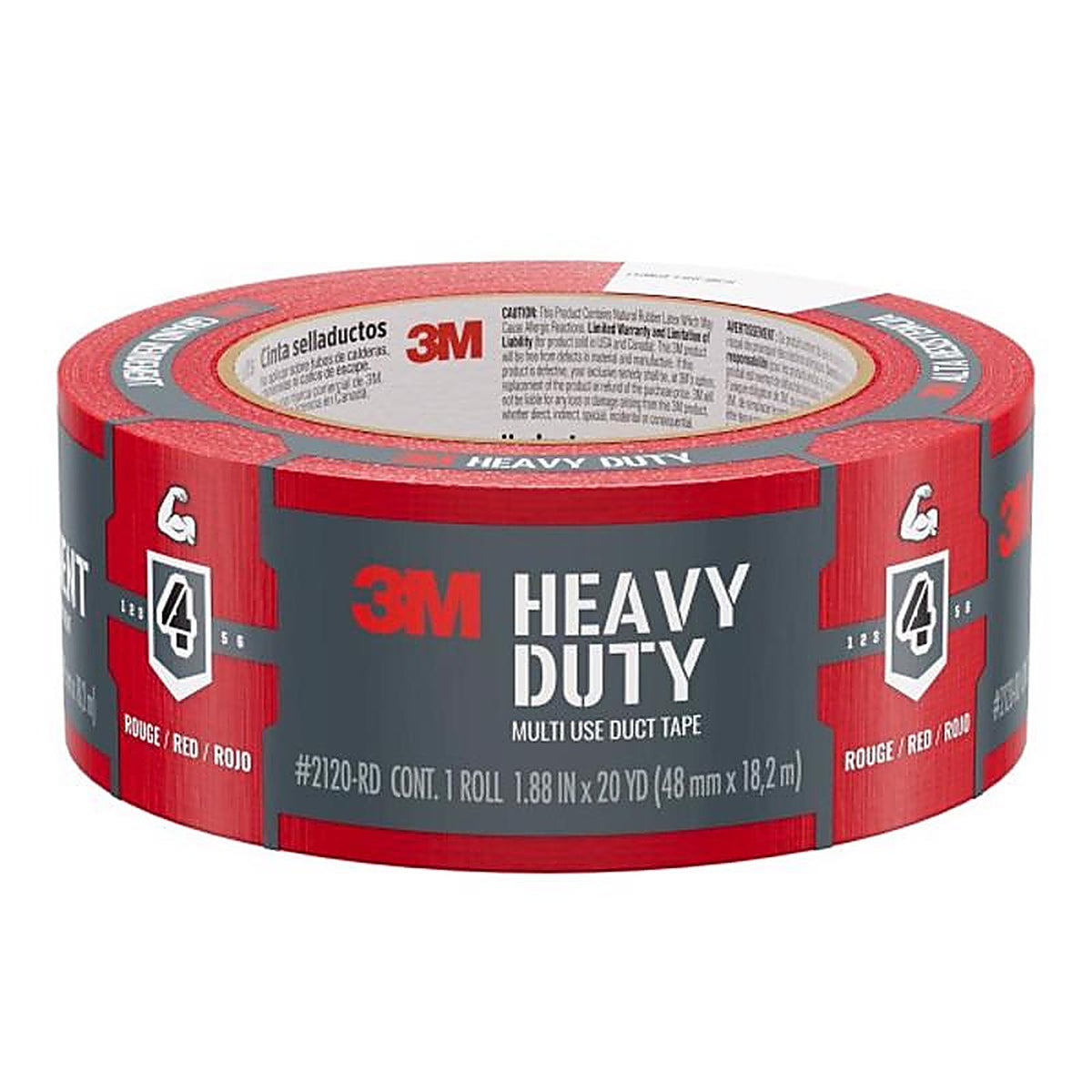 3M - 3920-RD - Scotch 1.88 In. W X 20 Yd L Red Solid Duct Tape