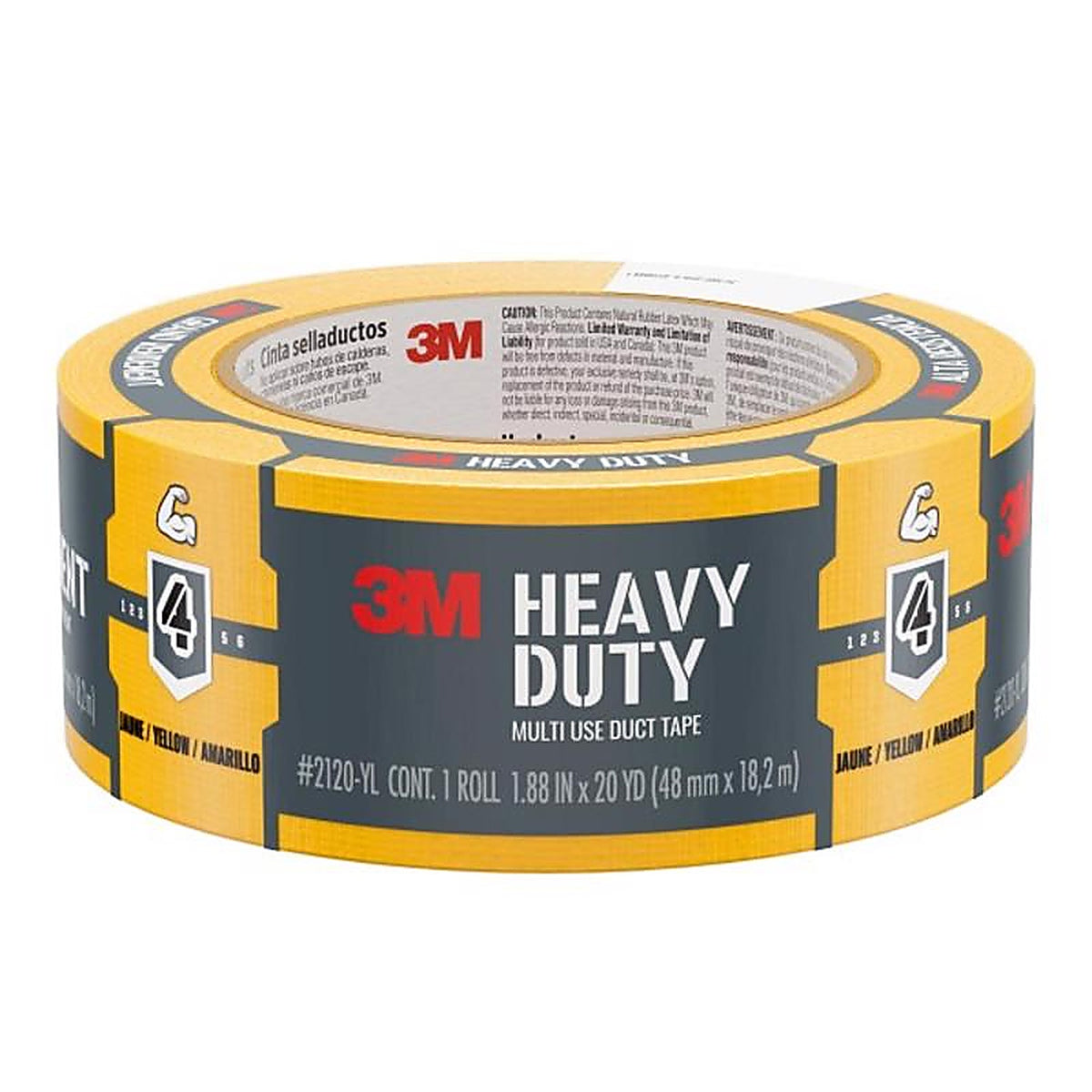 3M 3920-YL Scotch 1.88 in. W x 20 yd. L Yellow Solid Duct Tape