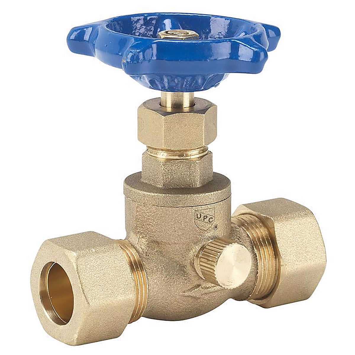 Homewerks - 220-1-12 - 1/2 In. Compression X 1/2 In. Compression Brass Stop and Waste Valve