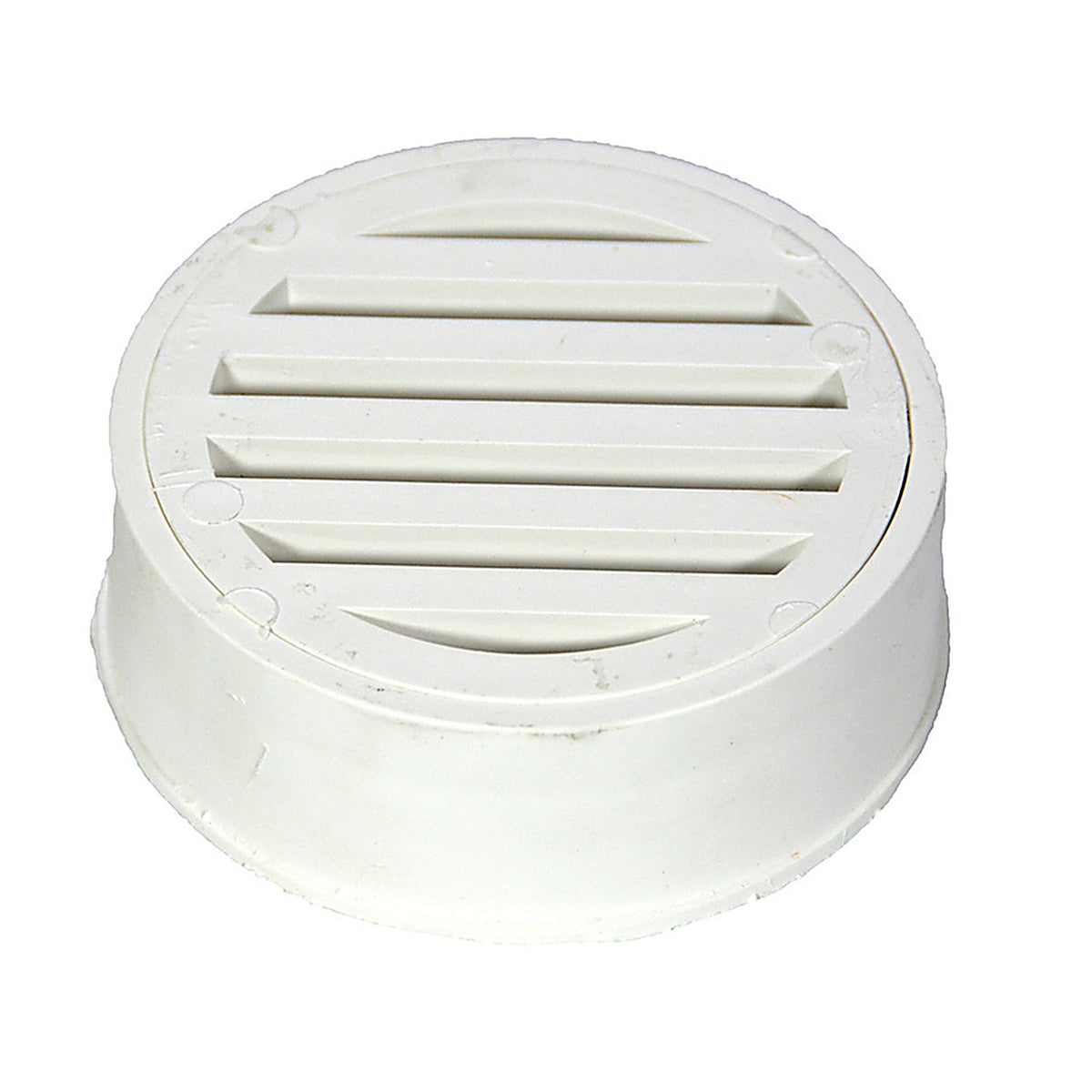 NDS WC100 3 in. White Round Polyolefin Drain Grate