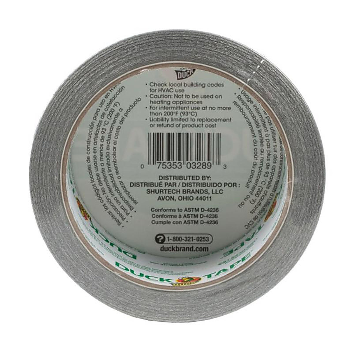 Duck 1303158 1.88 in. W x 15 yd. L Chrome Solid Duct Tape