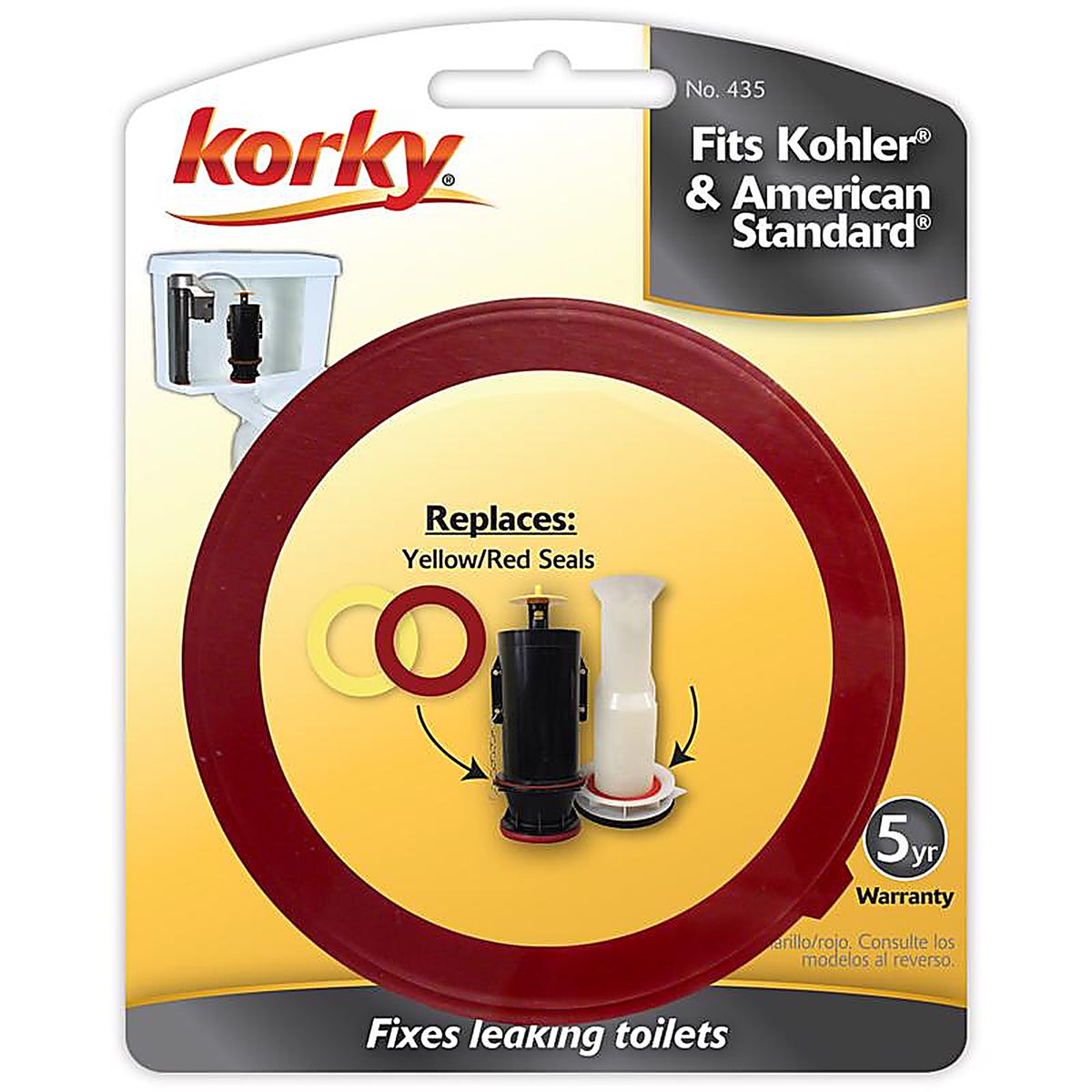 Korky 435BP Valve Seal Kit Red For Universal 3 in.